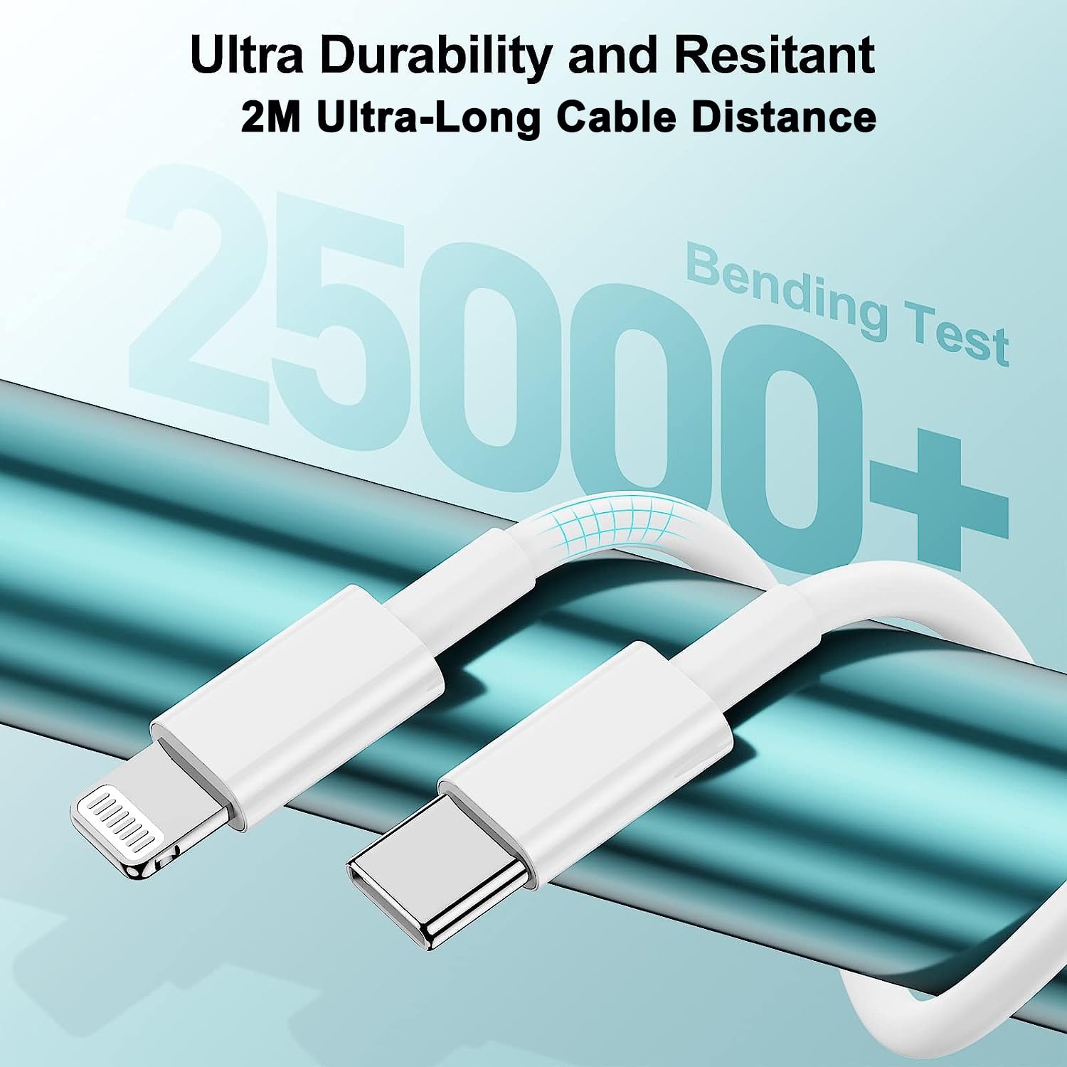 Apple Certified 20W USB-C Fast Charger & 6.6FT Cable - Compatible with iPhone 14/13/12/11 Pro/Pro Max/XS/X - Perfect for Home, Office & Travel Charging