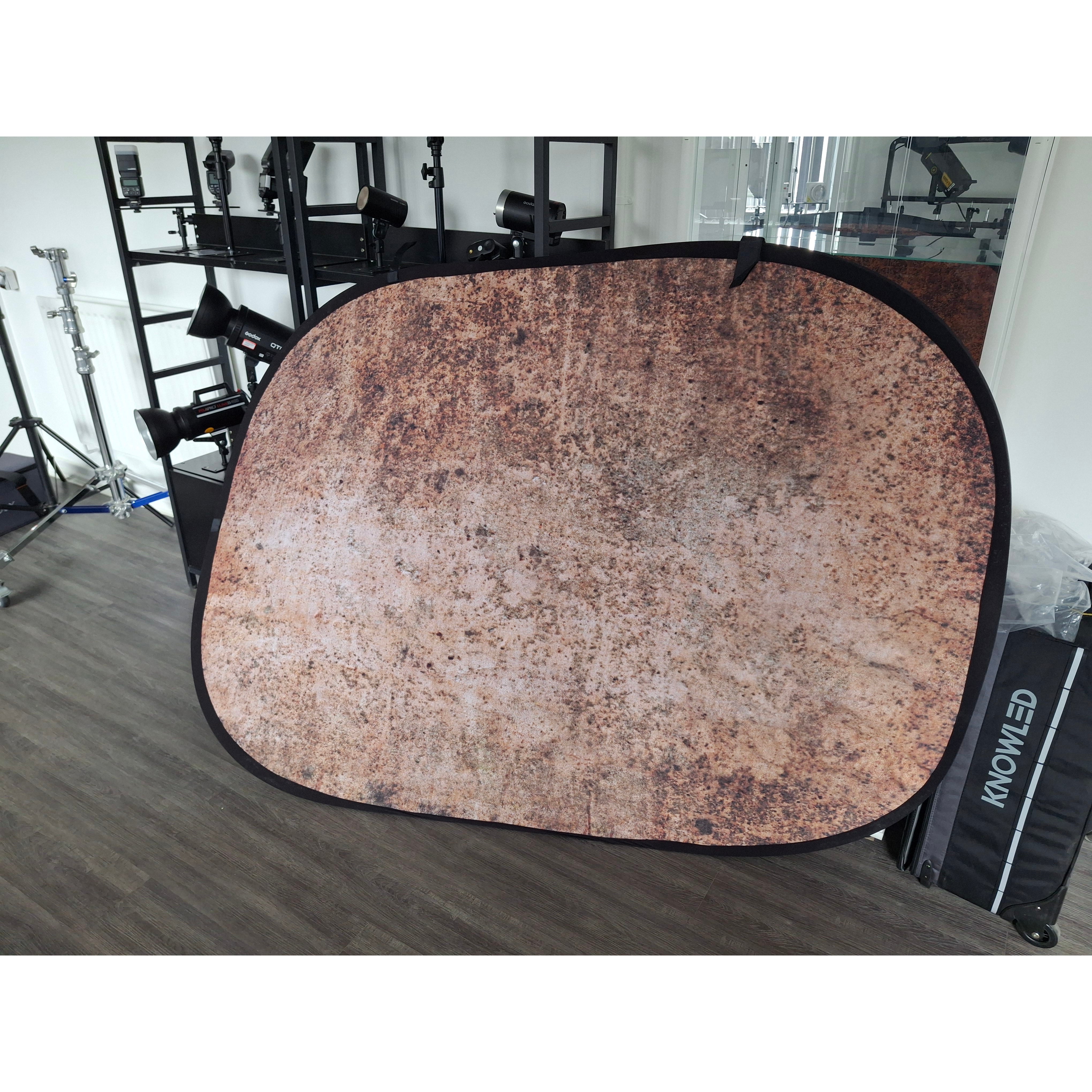 1.5x2m Oldbury Series Double Sided Textured Collapsible Photography Backdrop (Vintage Brown) - Perfect for Portrait, Product, and YouTube Video Shooting