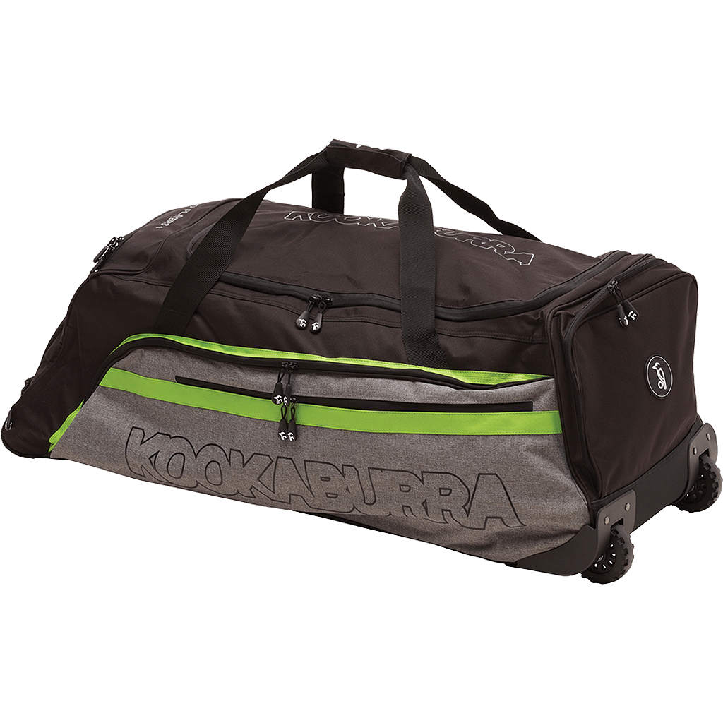 Kookaburra Pro Players 1 Black/Lime Cricket Duffle Bag - Premium Sports Gear for Cricket Players & Fans - Perfect for Training, Matches & Travel