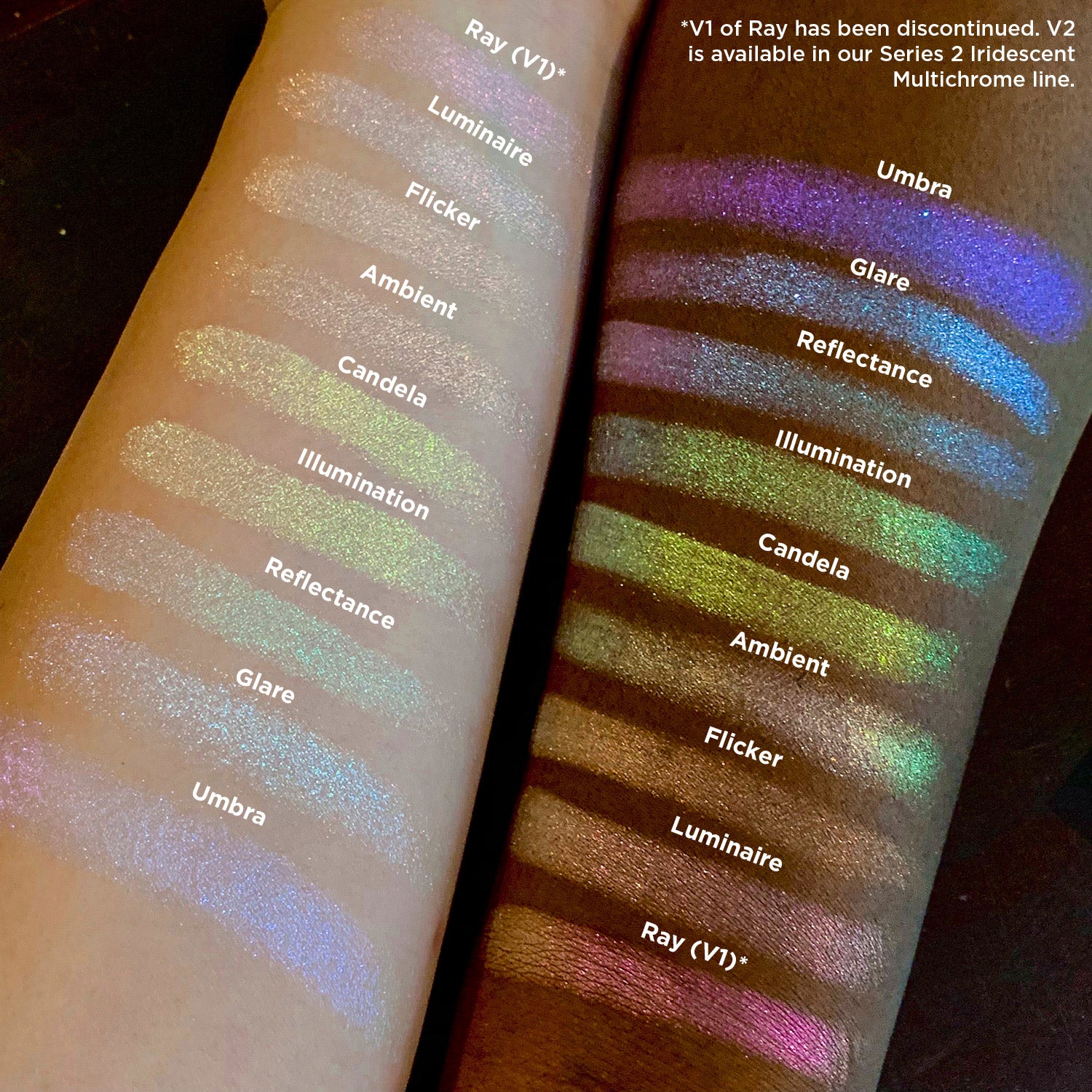 Flicker Series 1 Iridescent Multichrome Eyeshadow Palette - Long Lasting Highly Pigmented Makeup for Party, Night Out & Special Occasions