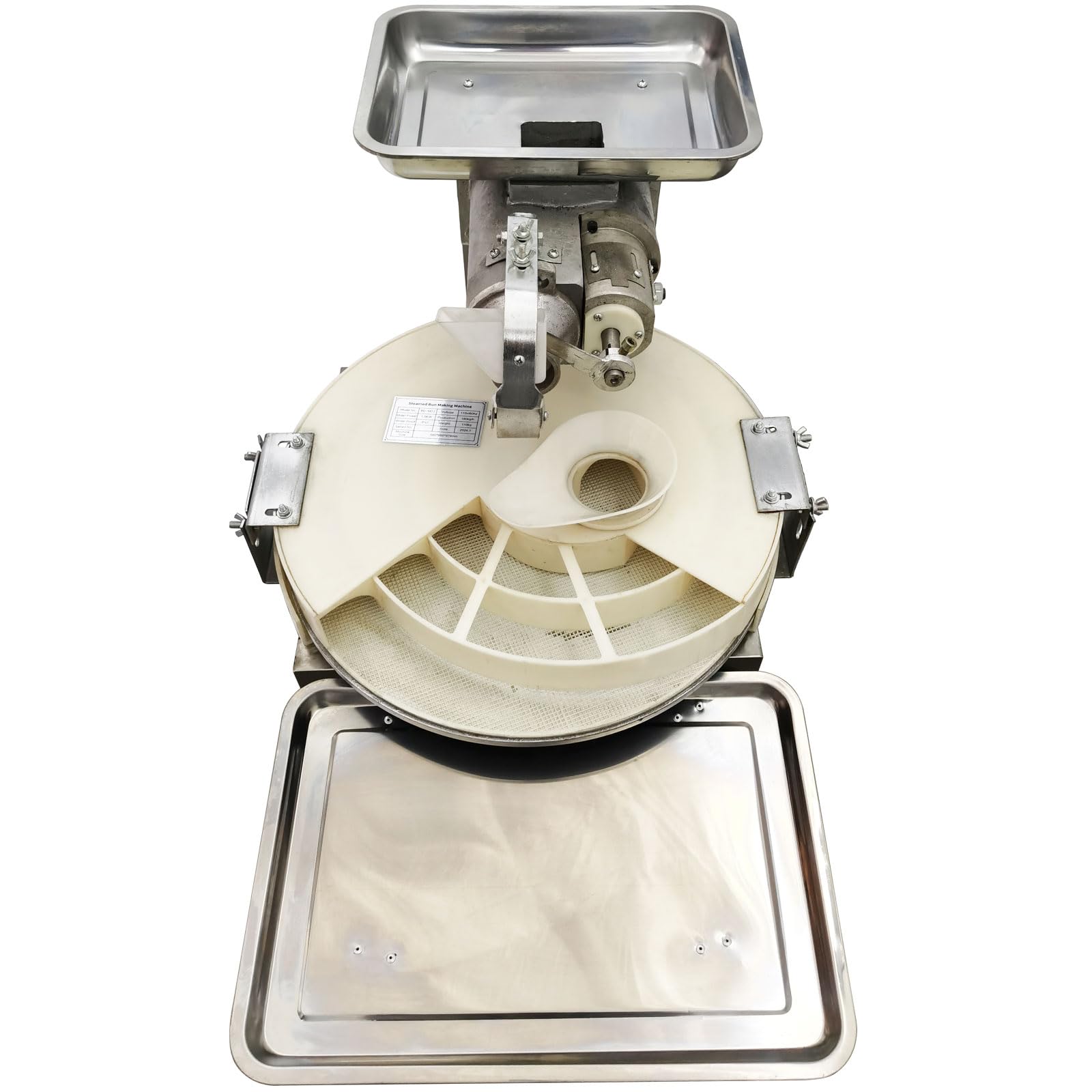 110V 1500W Stainless Steel Dough Divider & Rounding Machine | Commercial Steamed Bun Maker | 3.70oz-5.47oz (105g-155g) | Perfect for Bakery, Restaurant & Home Kitchen Use