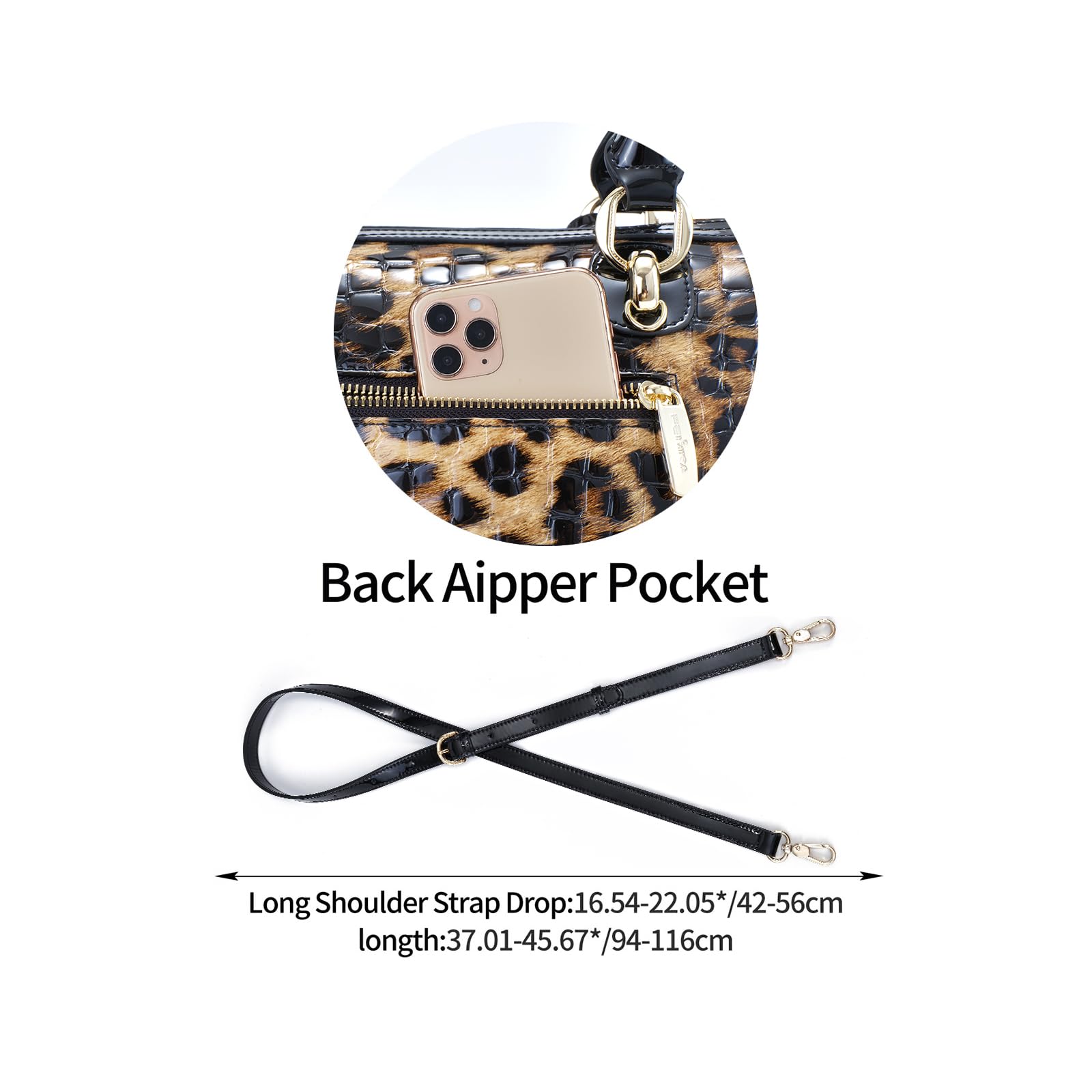 Genuine Leather Tote Bag for Women - Fashionable Crossbody & Shoulder Purse with Leopard Print - Perfect for Work, Travel & Everyday Use
