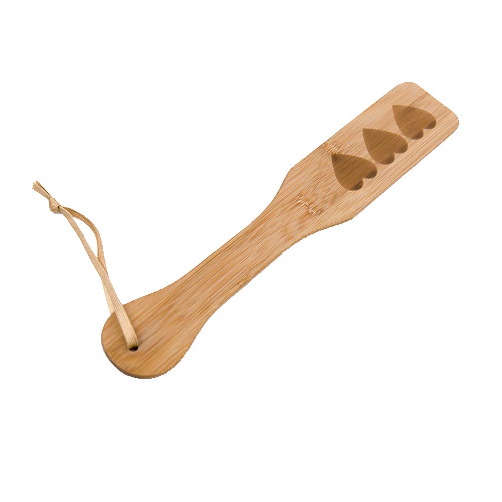 Premium 12.5 Inch Bamboo Spanking Paddle for Adults - Heart-Shaped BDSM Toy for Sensual Play & Couples Bonding - Perfect for Spanking Games, Role Play & Intimate Moments
