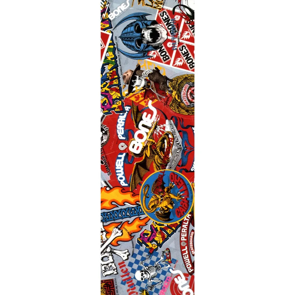 Powell Peralta ASC Collage 5 Skateboard Grip Tape - Premium Non-Slip Deck Traction for Street & Vert Skating - Perfect for Skateboard Decks, Longboards & Cruisers