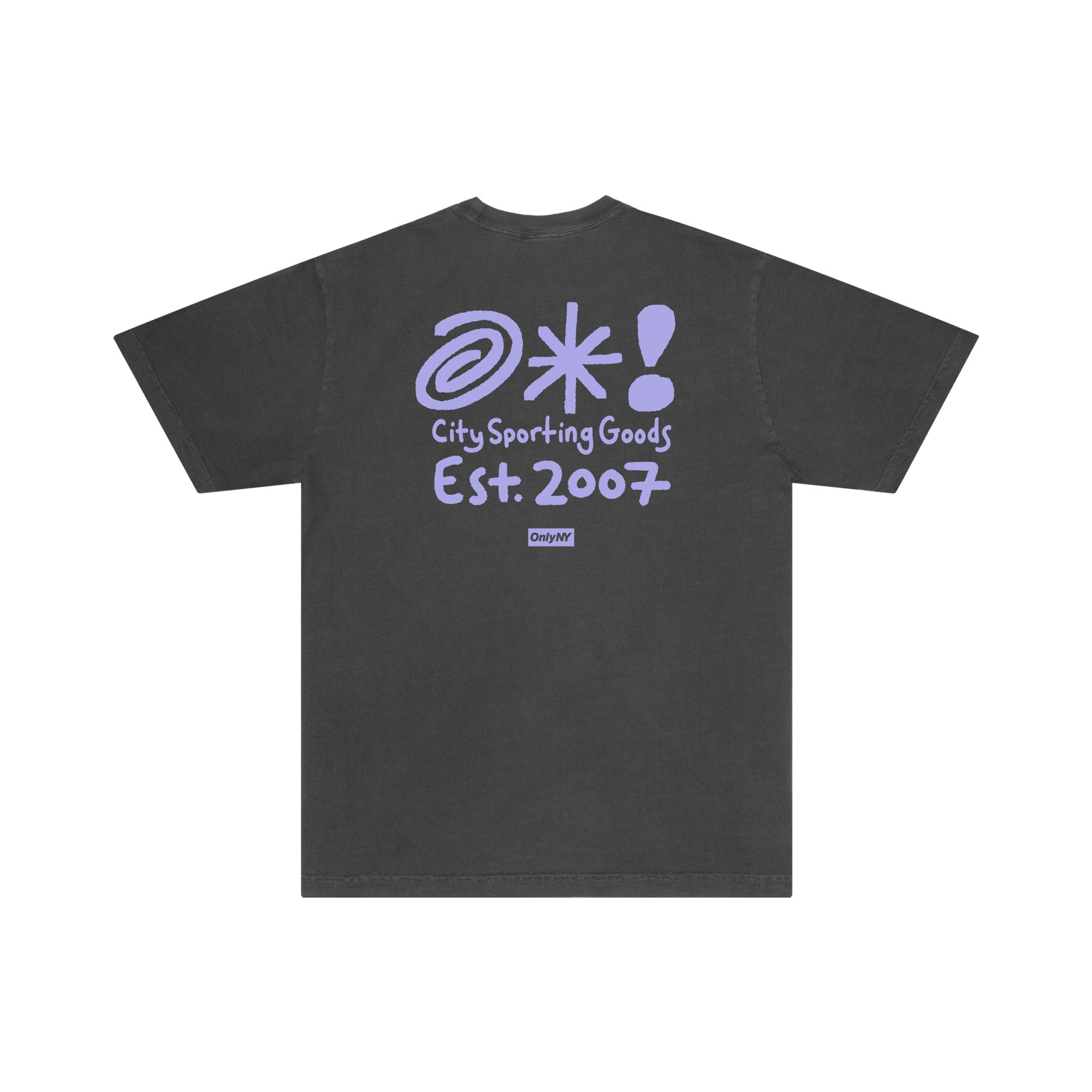 Only NY Grawlix Vintage Graphic T-Shirt - Black & Purple Retro Style Tee for Men | Casual Streetwear, Urban Fashion, and Everyday Wear