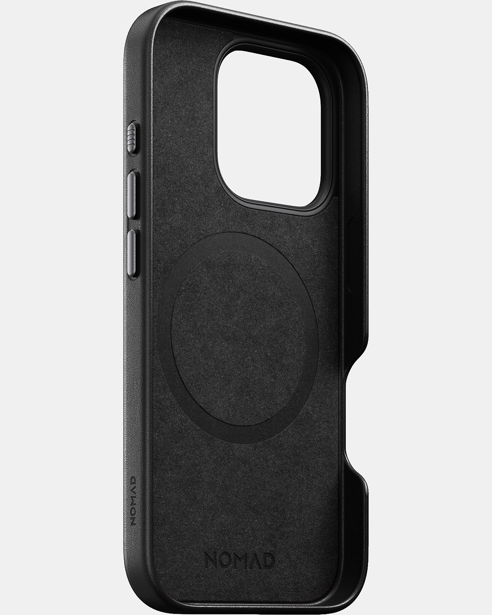 Premium Nomad Genuine Leather Case for iPhone 16 Pro - Slim Protective Cover with RFID Blocking (Black) - Perfect for Business Professionals & Everyday Use