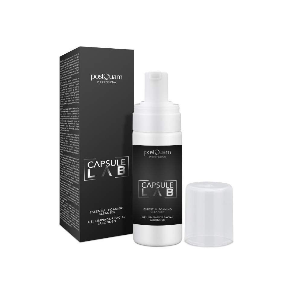 PostQuam Professional Capsule Lab Essential Foaming Cleanser 150ml (5.1oz) - Creamy Smooth Face Wash with Hyaluronic Acid & Vitamin C - Hydrating, Anti-Aging & Skin Renewal - Natural Ingredients for All Skin Types - Perfect for Daily Skincare Routine & Travel Essentials