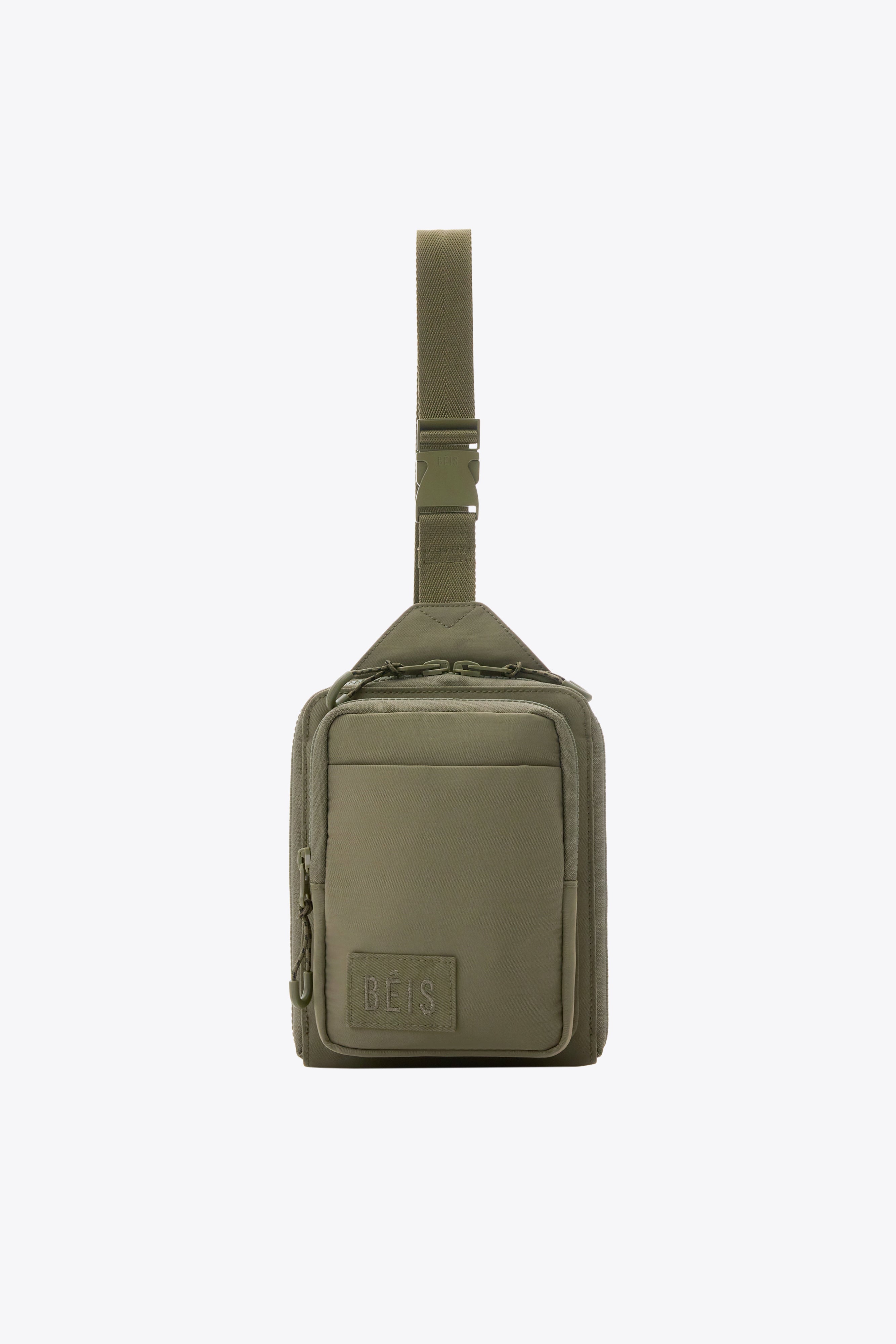 Premium Olive Green Sport Sling Bag - Lightweight & Durable Crossbody Bag for Running, Hiking, Gym & Outdoor Activities | Hands-Free Convenience for Workouts & Travel