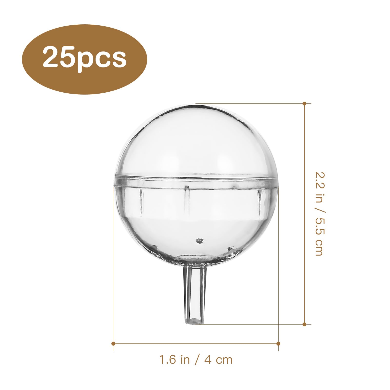 EXCEART 25Pcs Clear Round Plastic Chocolate Box Holders - Candy Wrappers & Packaging Cases with Flower Support Rack for Birthday, Wedding, Valentine's Day - Perfect for Gift Giving, Party Favors & Dessert Displays