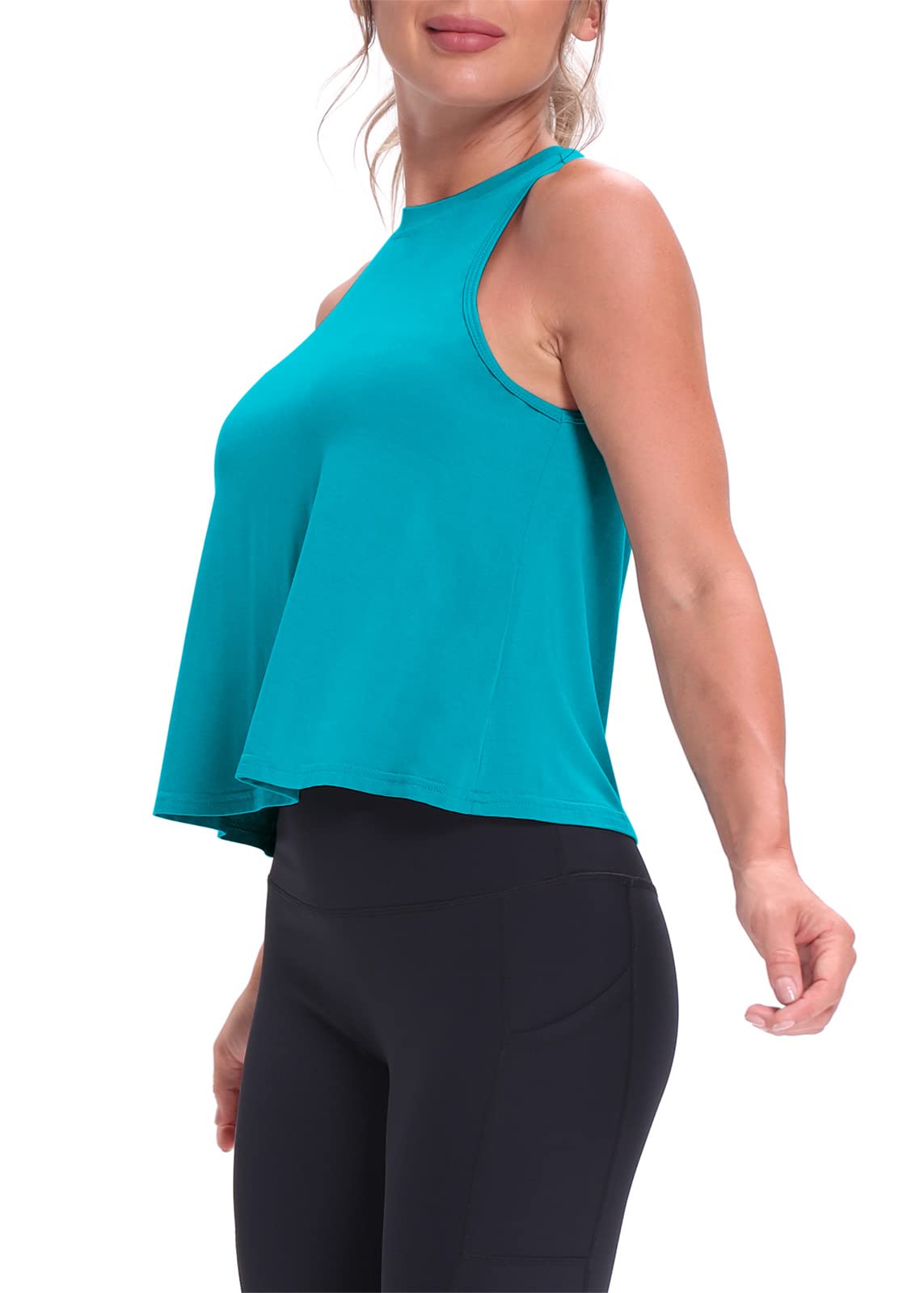 Stylish Mippo Crop Tops for Women - Breathable Workout Shirts, Flowy Cropped Tank Tops for Yoga, Gym & Summer Outfits | Perfect for Fitness, Running & Casual Wear