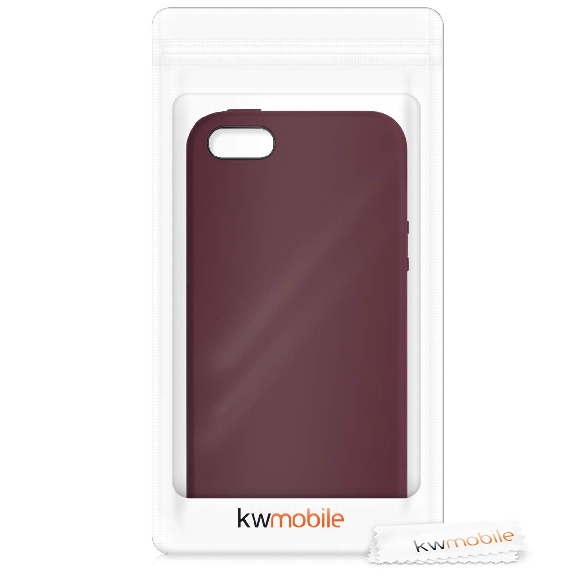 kwmobile Premium TPU Silicone Phone Case for Apple iPhone SE (1st Gen 2016) / iPhone 5 / iPhone 5S - Soft Finish Protective Cover in Tawny Red - Perfect for Everyday Use, Work & Travel