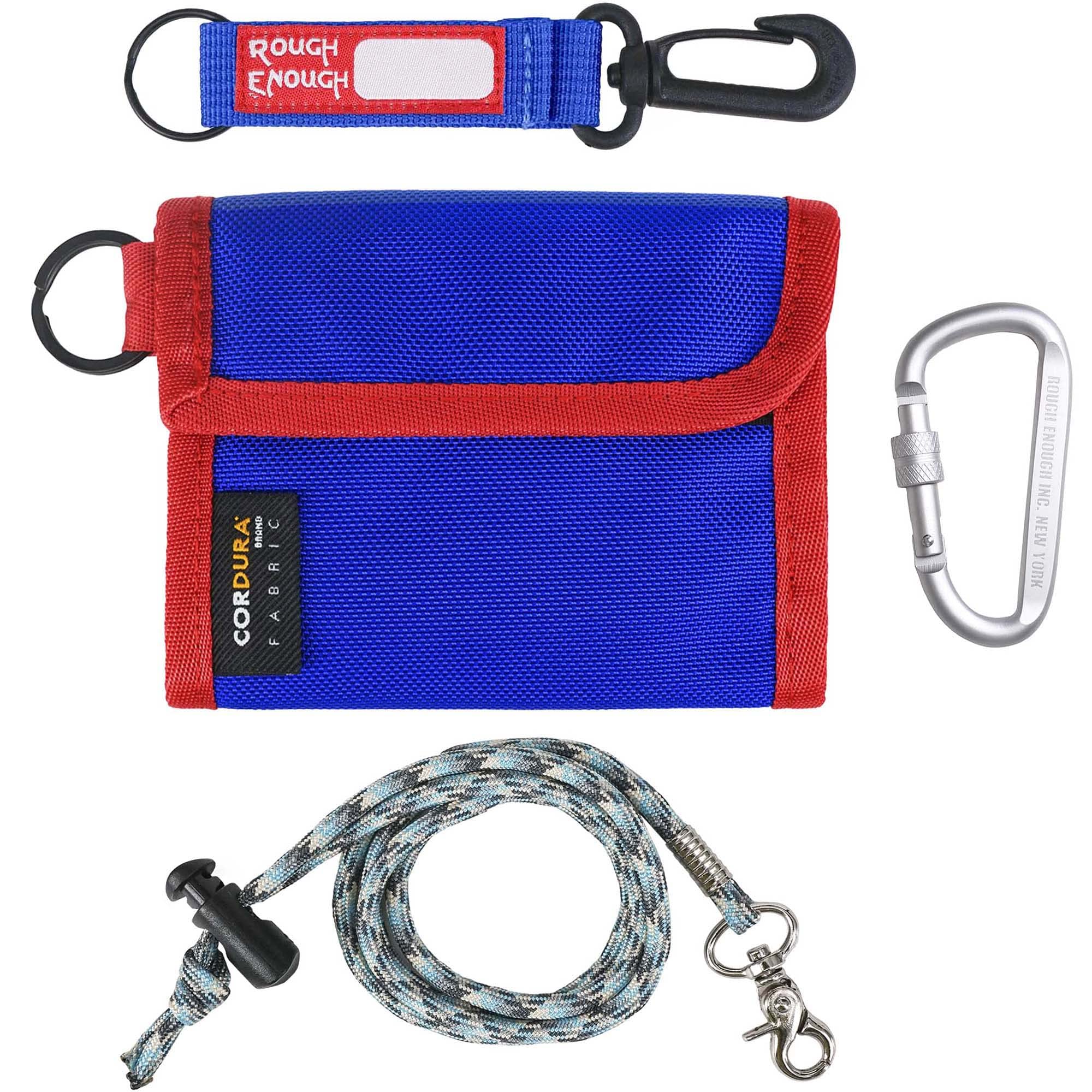 Rugged Kids Wallet for Boys & Teens - Durable Cordura Fabric with Neck Lanyard & Keychain Ring - Perfect for School, Travel & Outdoor Adventures