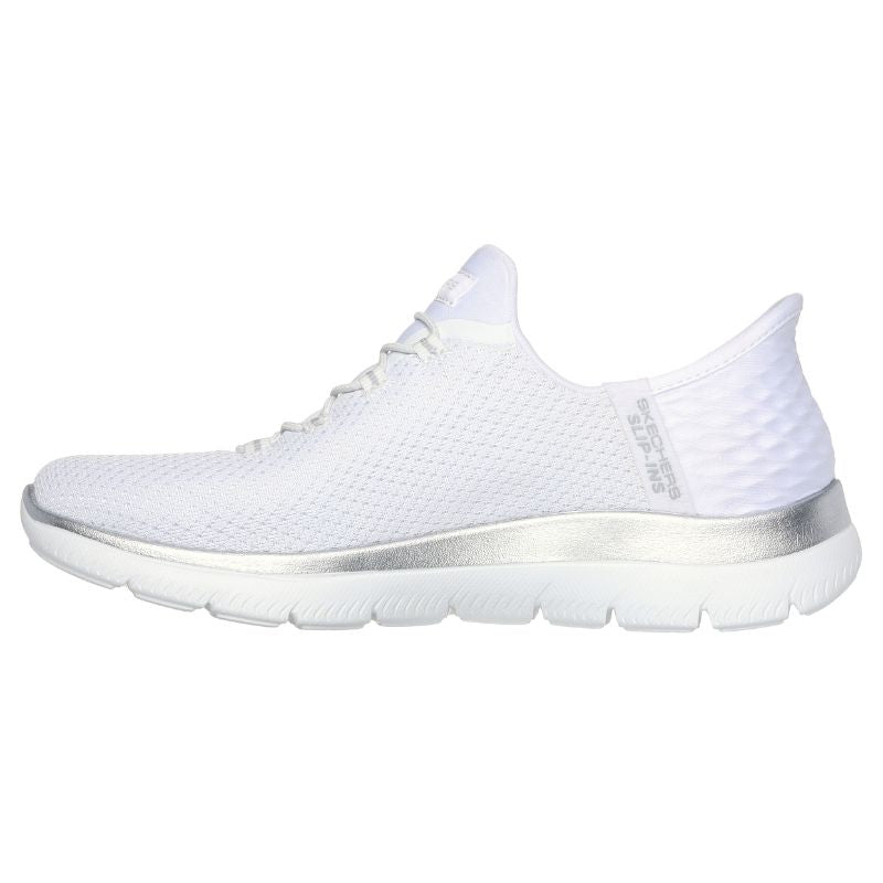 Women's Slip-On Sneakers with Diamond Accents - Comfortable Casual Shoes for Walking, Travel & Everyday Wear