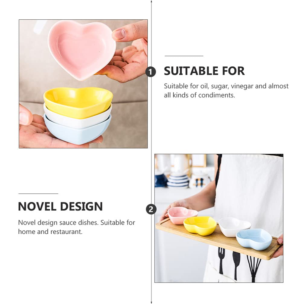 4-Piece Small Appetizer Plates for Dipping Sauces & Condiments - Perfect for Sushi, Dumplings, Snacks & Party Serving - Durable Ceramic Flavor Dishes for Home & Restaurant Use