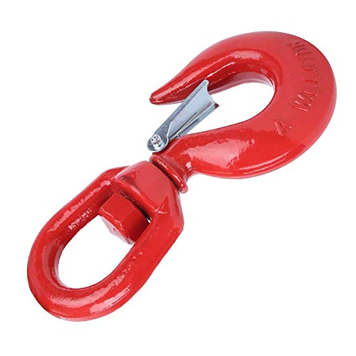 5T Alloy Steel Swivel Eye Crane Hook - Heavy Duty Rigging Lifting Hook for Industrial, Shipbuilding & Marine Applications - Perfect for Construction, Warehouse, and Cargo Handling
