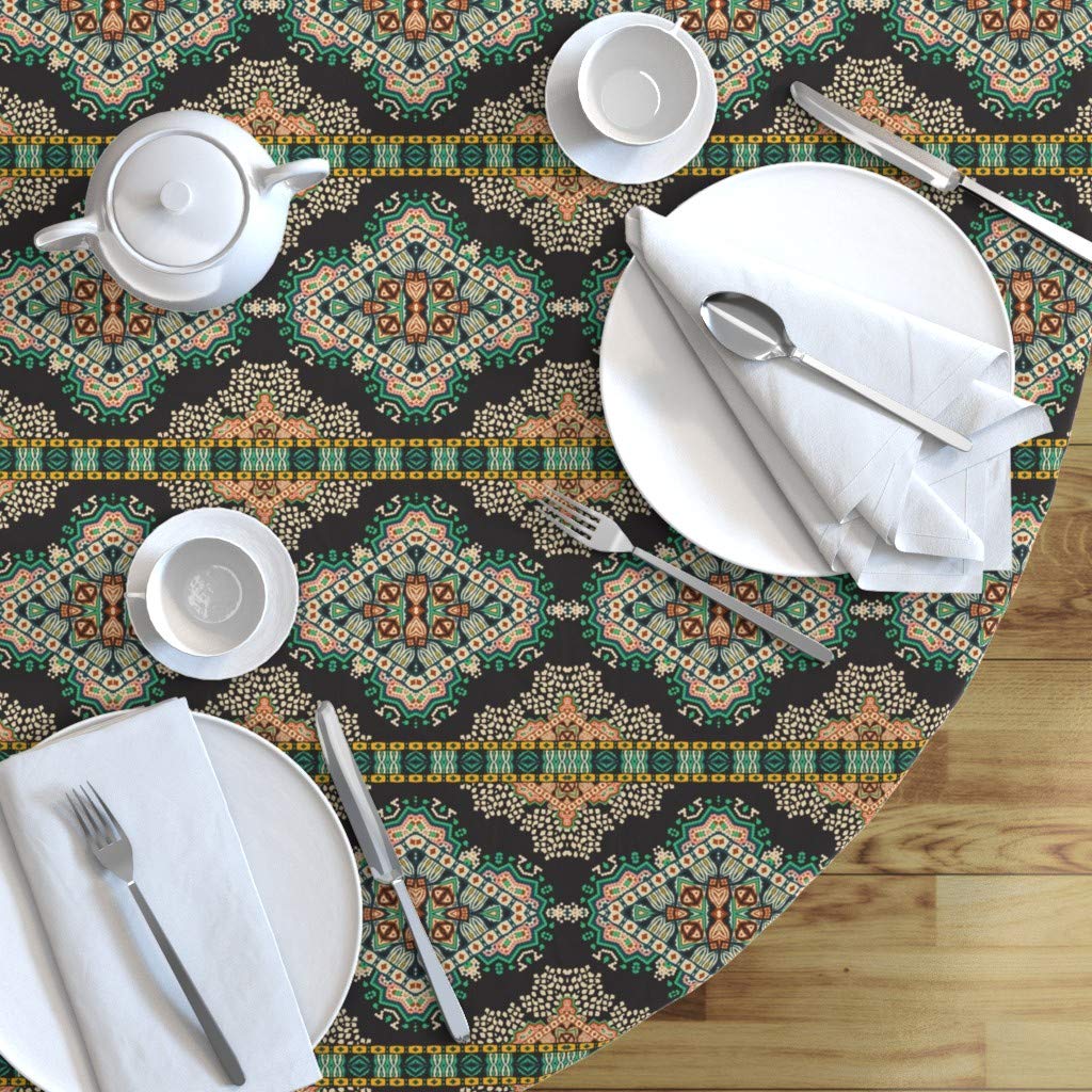 Custom Printed Cotton Sateen Tablecloth 70