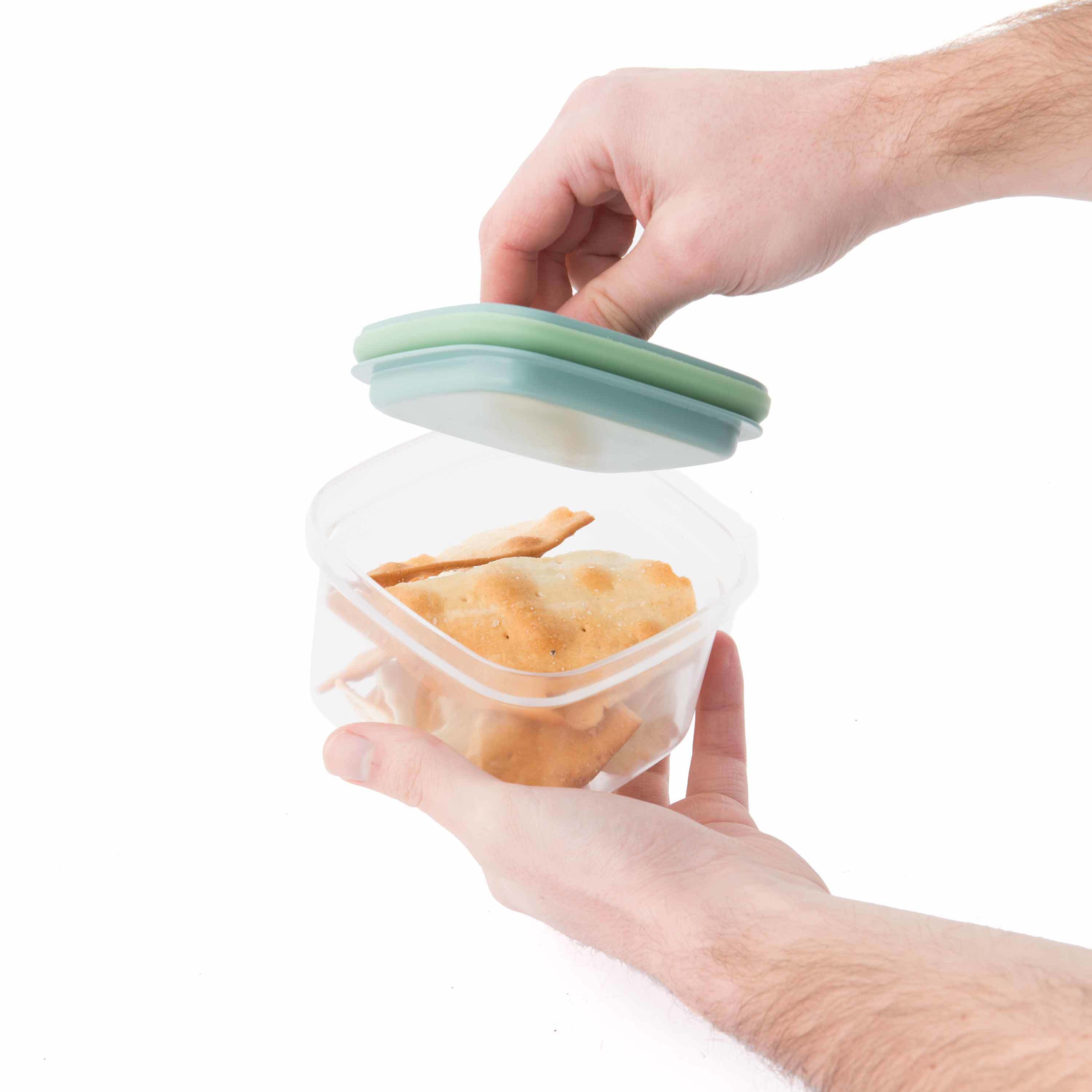 BergHOFF Leo 5-Piece Smart Seal Food Storage Container Set - Airtight, Leakproof Kitchen Organizers with Locking Lids for Dry Food, Cereal, Flour & Snacks | BPA-Free, Stackable Design for Pantry & Fridge Organization