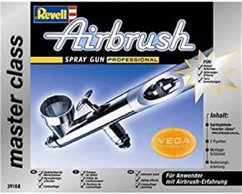 Revell 39108 Professional Airbrush Spray Gun Kit - High Precision Model Painting Tool for Hobbyists & Artists | Perfect for Miniatures, RC Cars & Scale Models