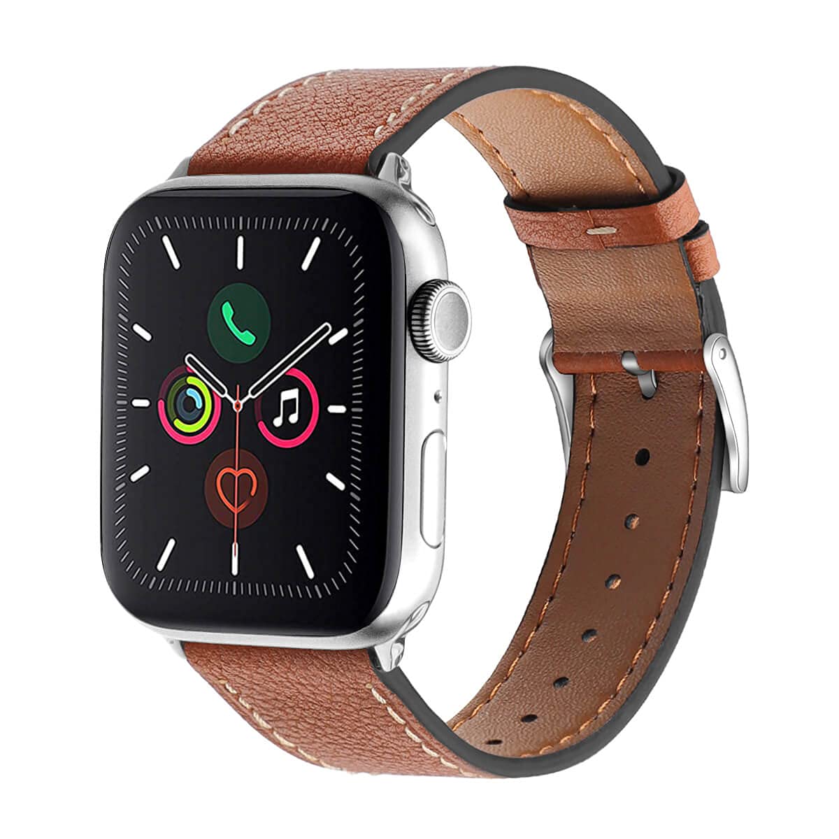 Premium Genuine Leather Apple Watch Band - Compatible with 38mm/40mm iWatch Series 6/5/4/3/2/1/SE/Sport - Stylish Replacement Strap for Women & Men - Perfect for Workouts, Office & Everyday Wear