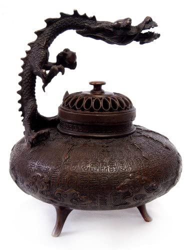 Bronze Dragon Incense Burner for Home Meditation & Feng Shui