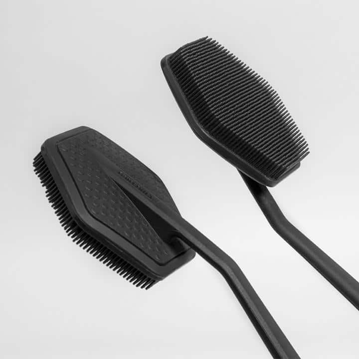 TOOLETRIES Premium Charcoal Back Scrubber - Exfoliating Bath Brush for Deep Cleansing & Skin Renewal - Perfect for Shower, Spa & Relaxation at Home