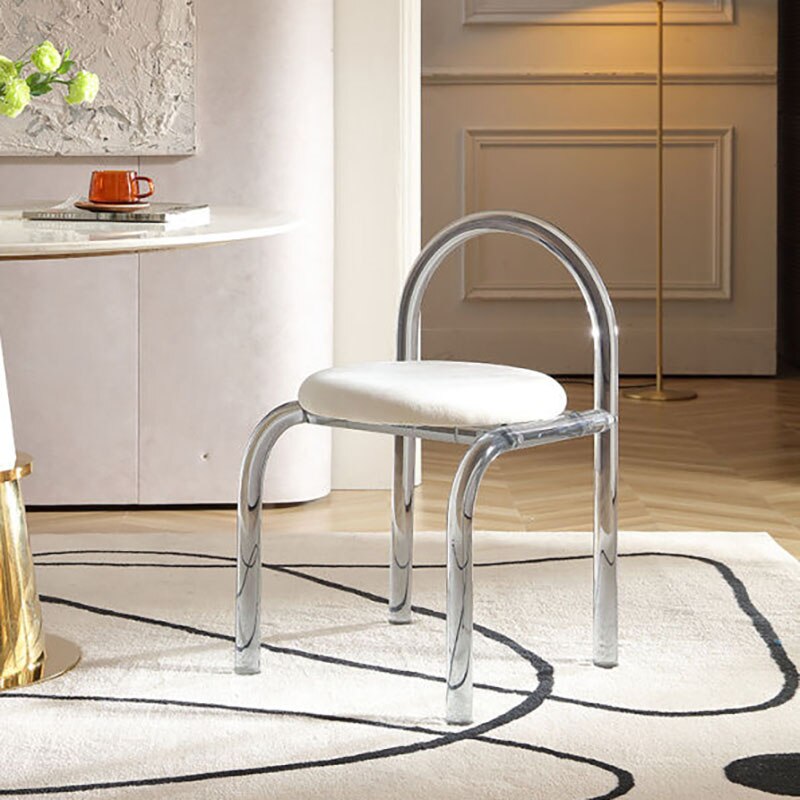 Premium Acrylic Coffee Chair - Modern Transparent Dining Chair for Kitchen, Cafe & Office - Comfortable Contemporary Seating for Home & Commercial Use