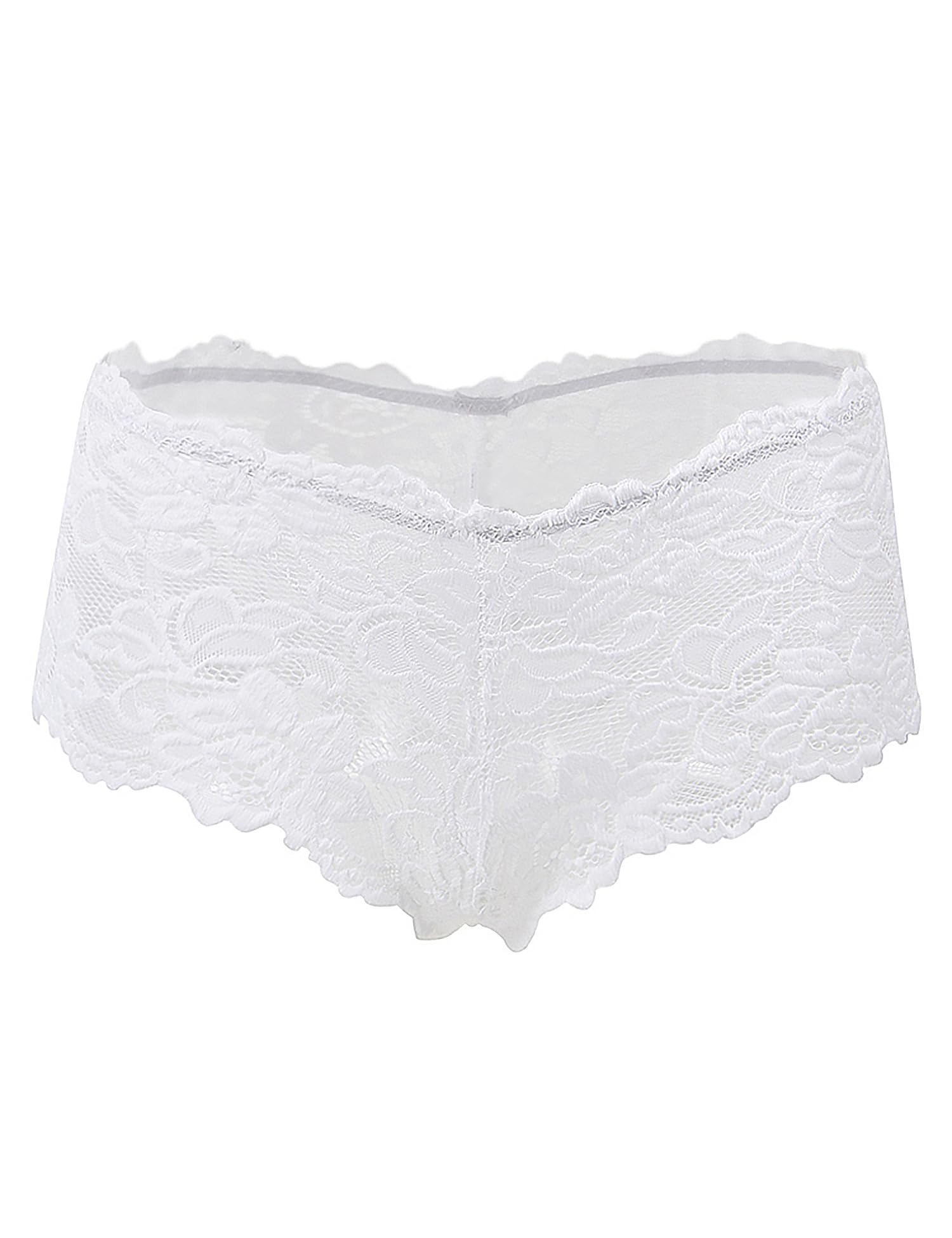 OhYeah Women's Lace Boyshort Cheeky Panties - Plus Size Underwear Briefs, Soft Stretch Hipster Panty for Everyday Comfort & Sleepwear