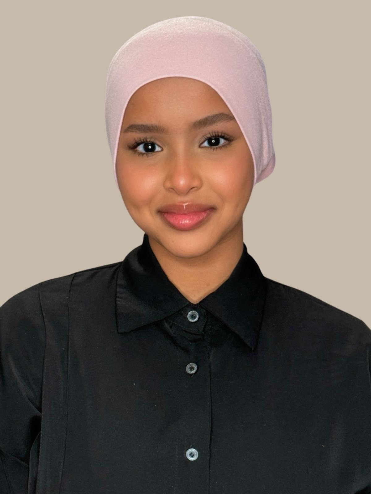 Premium Cotton Underscarf Blush Rose - Breathable Muslim Hijab Liner for Women - Perfect for Daily Wear, Prayer & Modest Fashion