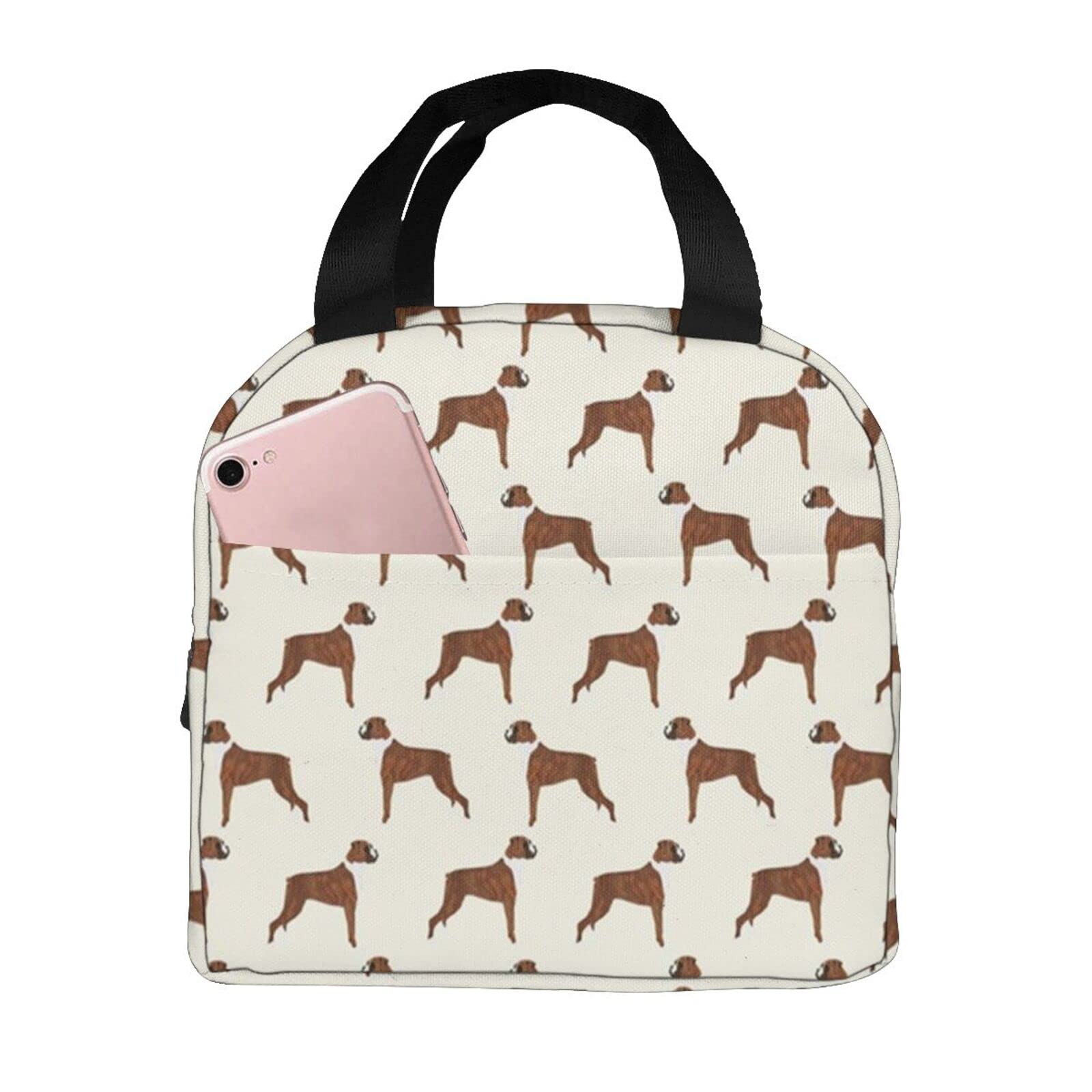 Insulated Lunch Box for Men & Women - Durable & Stylish Boxer Dog Design Tote Bag - Perfect for Work, School, Picnics & Outdoor Activities