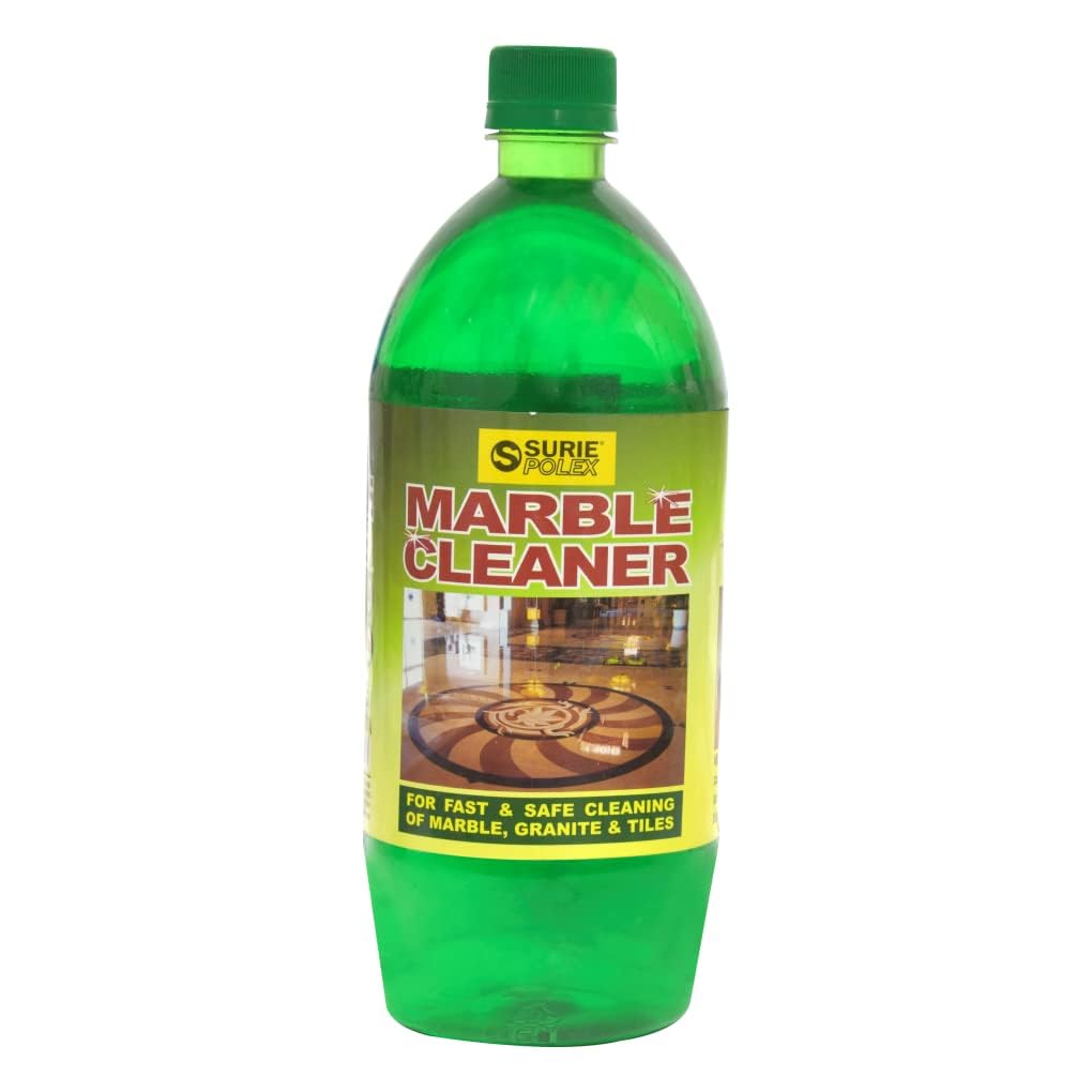 Surie Polex Marble Cleaner 1L - Premium Stone Surface Cleaner for Countertops, Floors & Showers - Safe for Natural & Engineered Marble, Granite, Travertine - Ideal for Kitchen, Bathroom & Outdoor Use