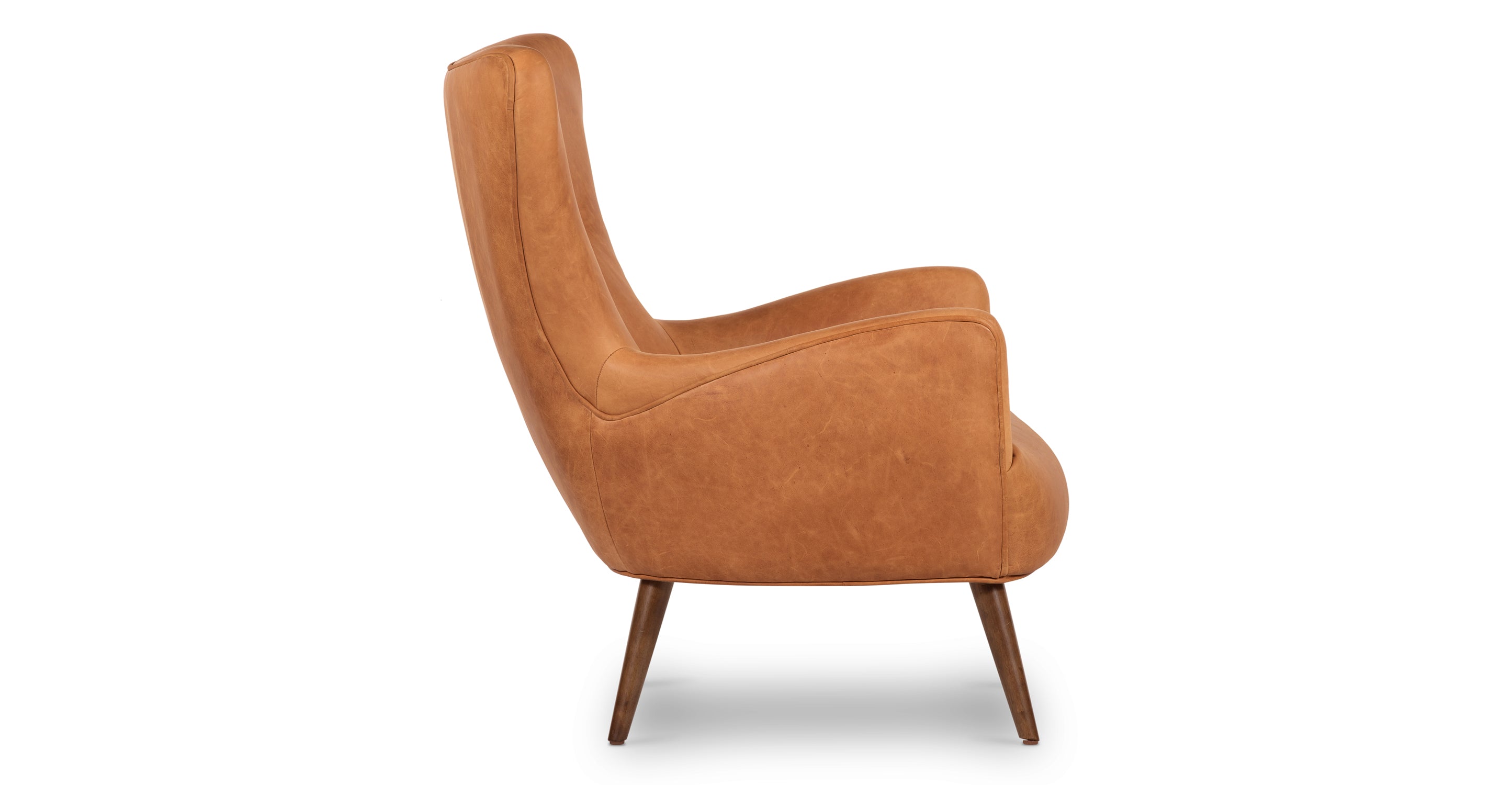 Aida Lounge Chair - Modern Accent Chair for Living Room, Bedroom & Office - Comfortable Upholstered Armchair with Wooden Legs - Perfect for Relaxing, Reading & Decorating Your Home