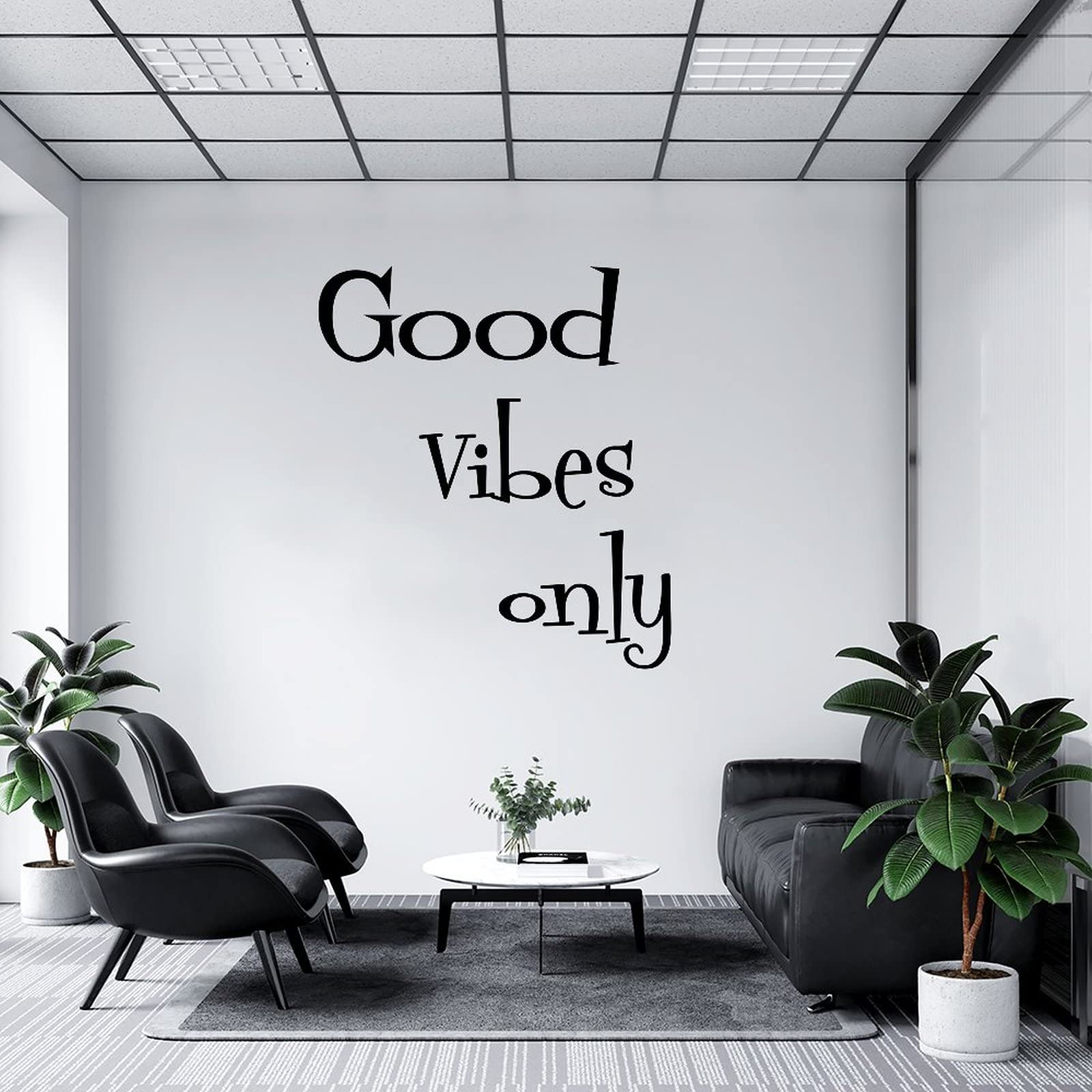 Good Vibes Only Wall Decal - Removable Vinyl Sticker for Kitchen, Bedroom, Living Room & Bathroom Decor - Perfect for Home, Office & Nursery Wall Art
