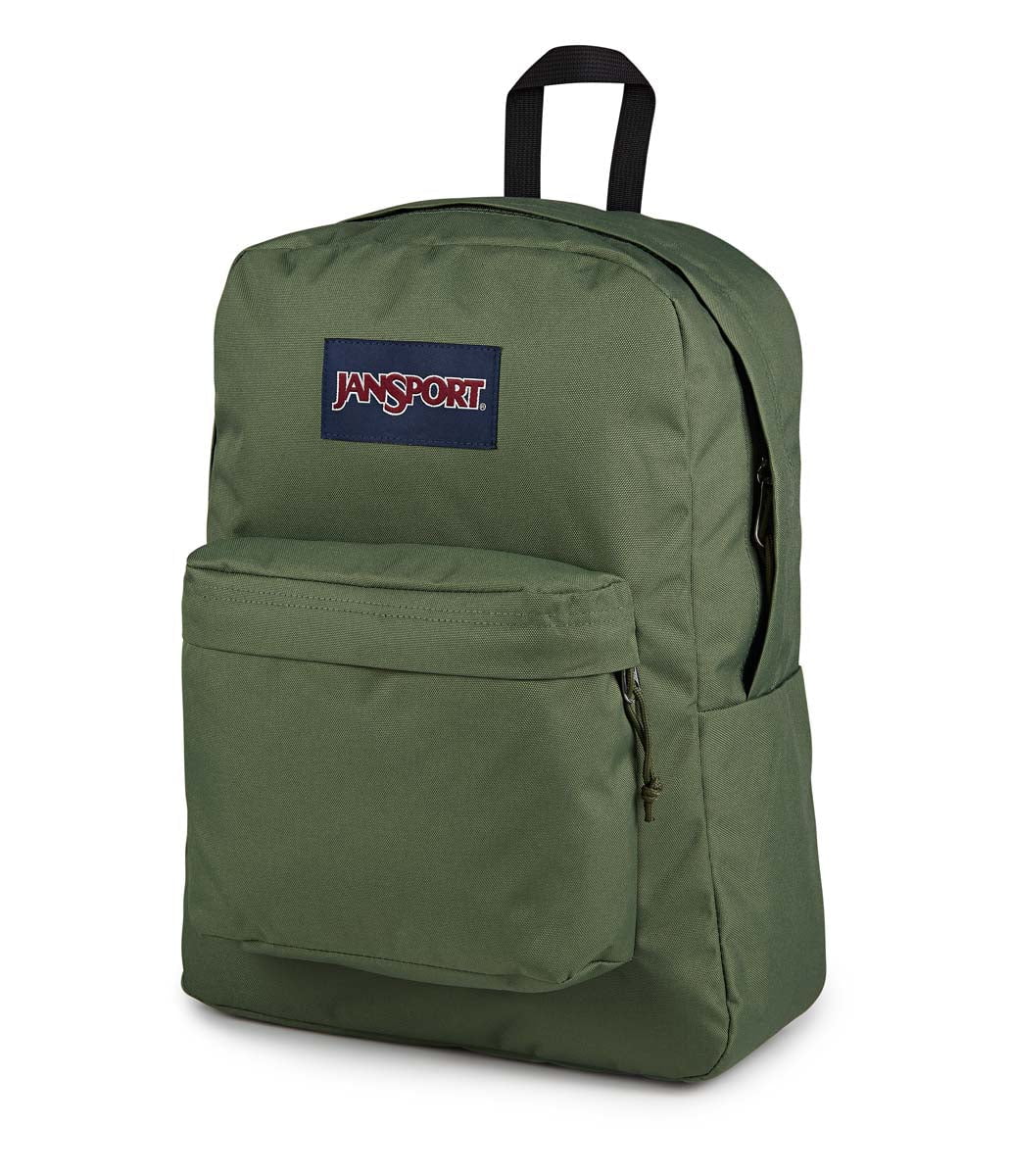 JanSport SuperBreak Plus Backpack - Lightweight Laptop Backpack for School & Travel, Durable Cargo Green Daypack with 15