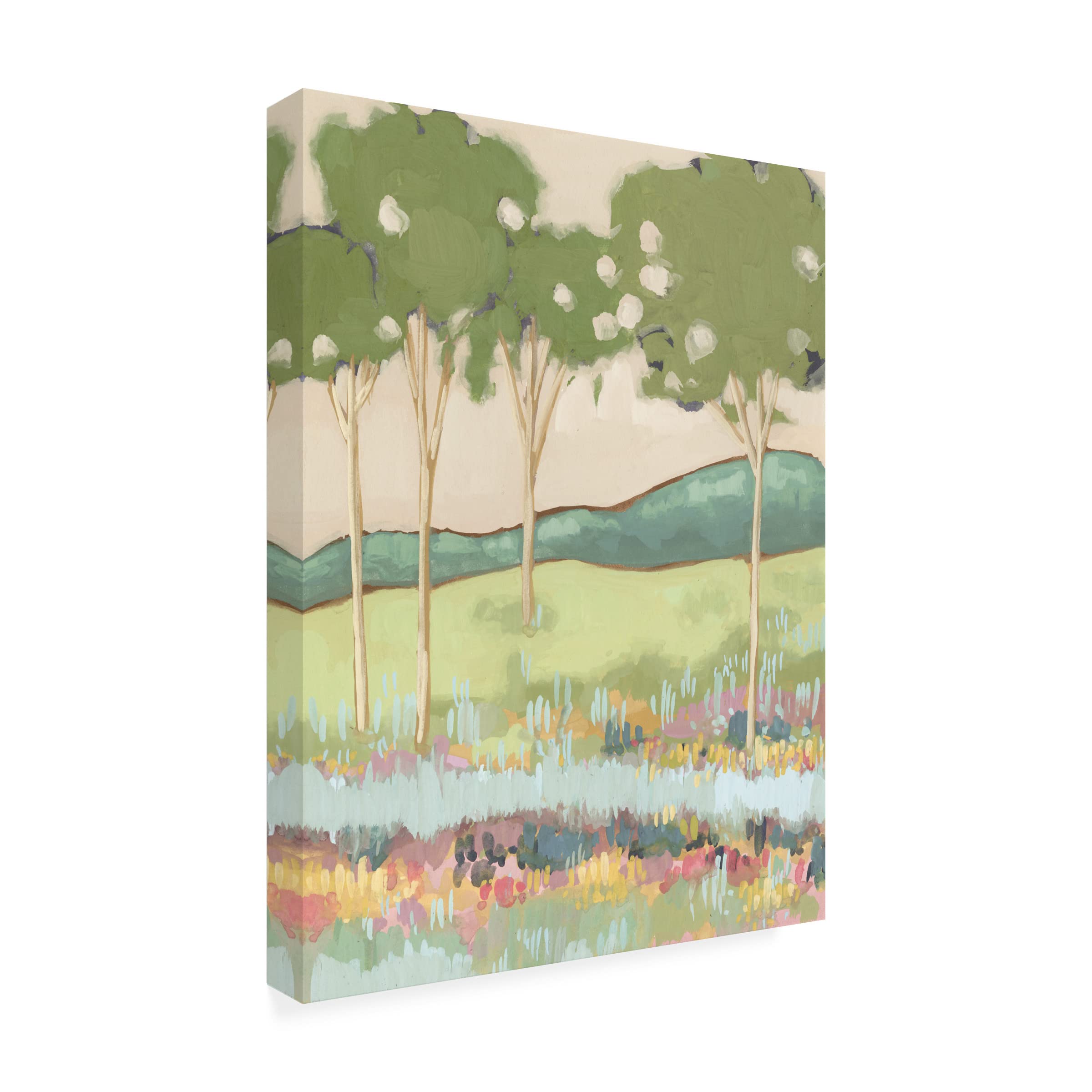 Trademark Fine Art 'Shades of Trees I' Canvas Wall Art Print by Melissa Wang - Nature Inspired Home Decor for Living Room, Bedroom & Office