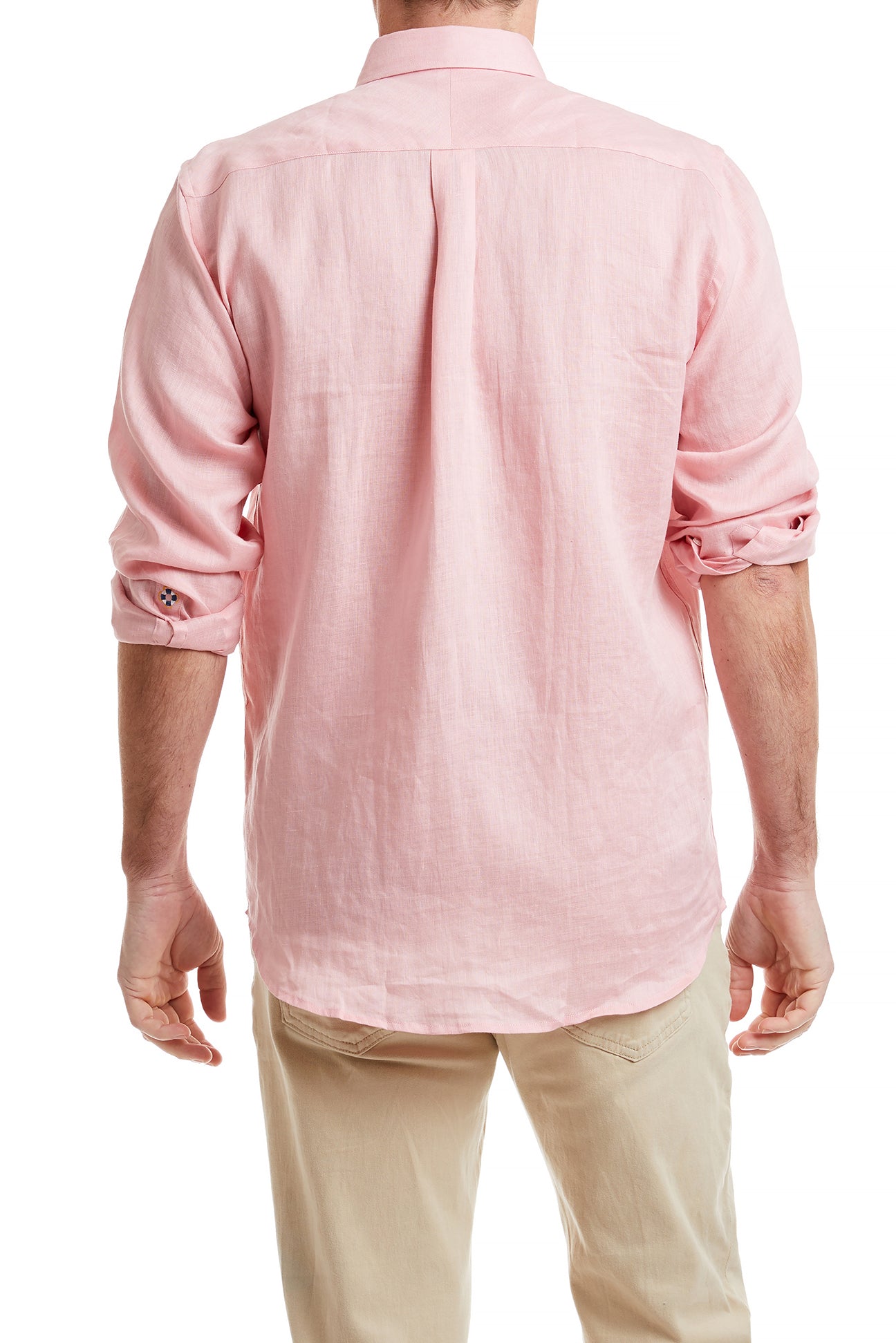 Women's Pink Linen Chase Shirt - Breathable Summer Blouse for Casual Outings & Beach Wear