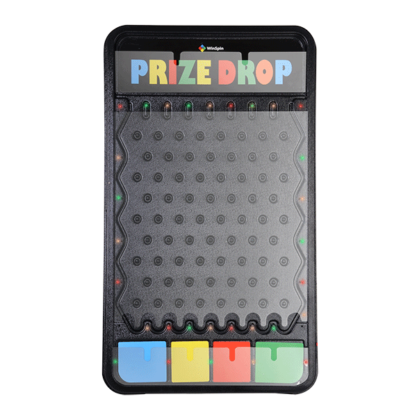 WinSpin 25x41 LED Lighted Prize Drop Board - Plinking Game with Pucks for Family Fun & Carnival Prizes - Perfect for Arcades, Birthday Parties, and Fundraising Events
