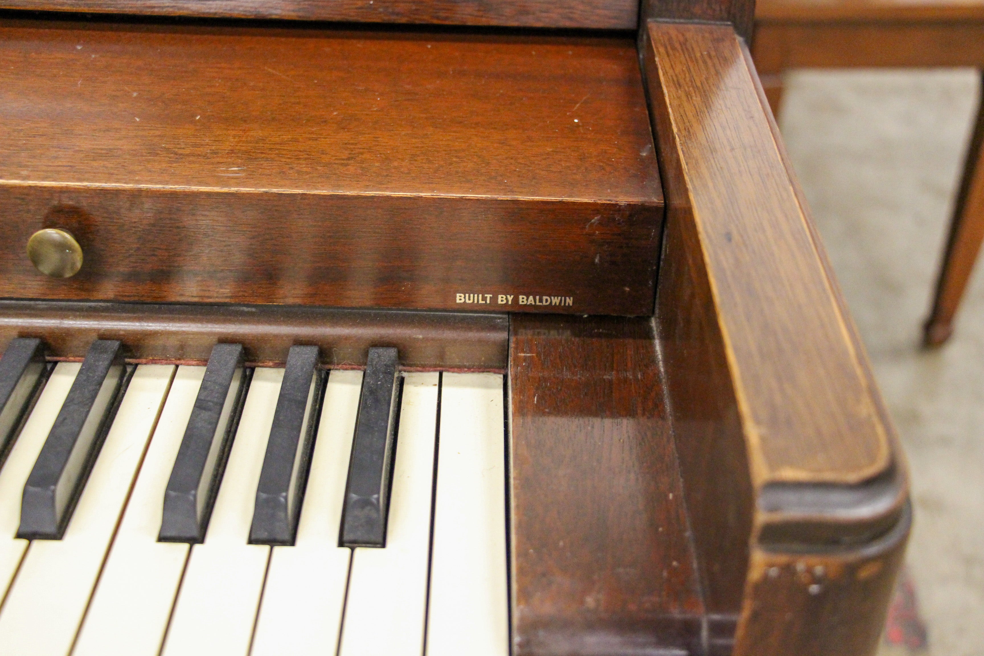 Acrosonic by Baldwin Spinet Piano - Satin Walnut Finish | Serial Number 510319 | Perfect for Home, Studio & Small Venue Performances