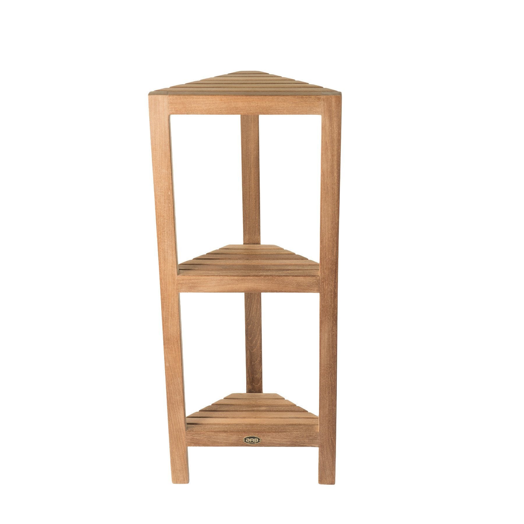 ARB ACC585 Fiji Teak Corner Shelf - 3 Tier Wooden Bathroom Storage Organizer for Shower, Kitchen & Living Room | Space-Saving Home Decor