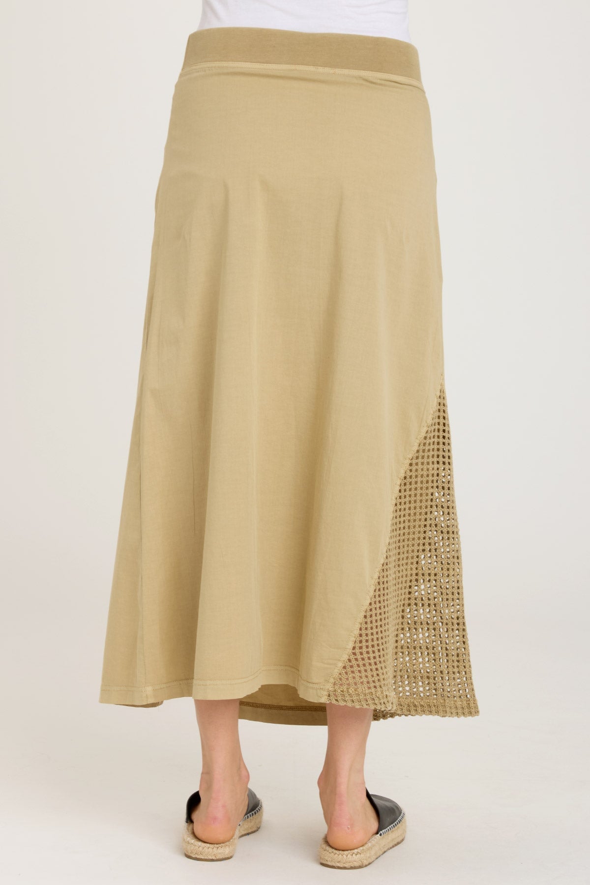 Rorelle Women's Linwood Sands Pigment Skirt - Flowy A-Line Midi Skirt for Casual Wear, Office & Summer Outfits