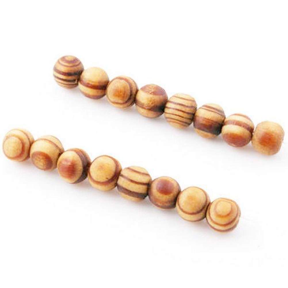 100Pcs 8mm Natural Wooden Beads for DIY Jewelry Making - Necklace, Bracelet, Earring, Anklet Craft Supplies - Perfect for Boho, Handmade & Festival Jewelry Projects