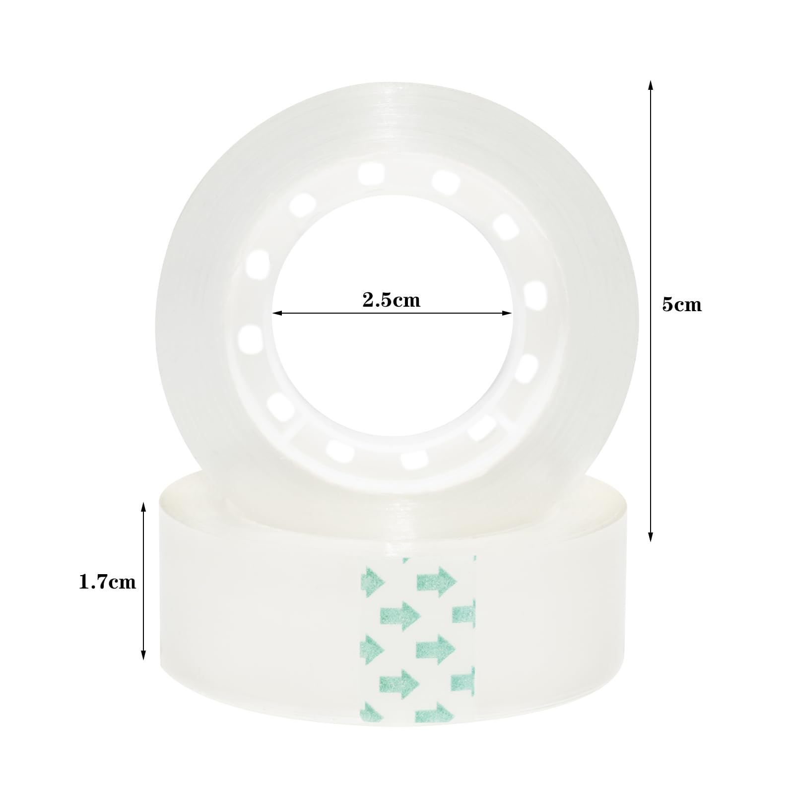 4 Rolls Clear Transparent Tape Refills for Dispenser - 0.7 Inch x 27.3 Yard - Strong Adhesive Office Tape for Packaging, Sealing, Crafts - Perfect for Office, Home, School, Shipping & Gift Wrapping