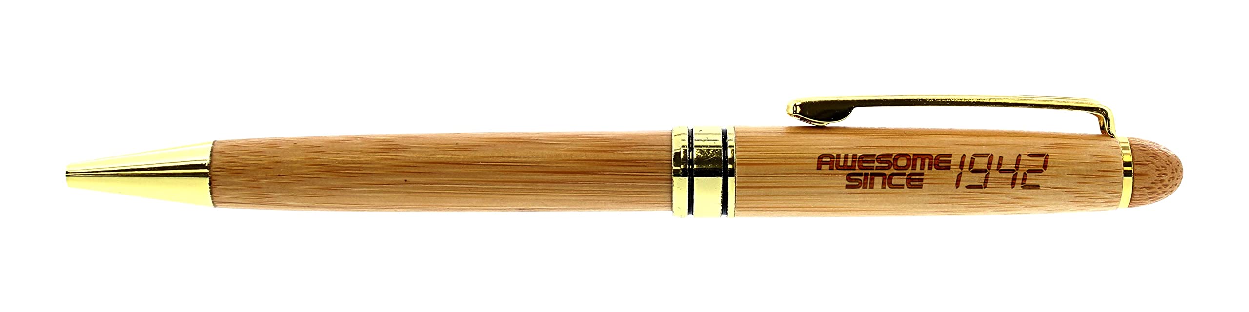 80th Birthday Gifts for Women - Personalized Laser Engraved Wooden Bamboo Pen Since 1942 - Perfect Retirement, Milestone Celebration & Special Occasion Present