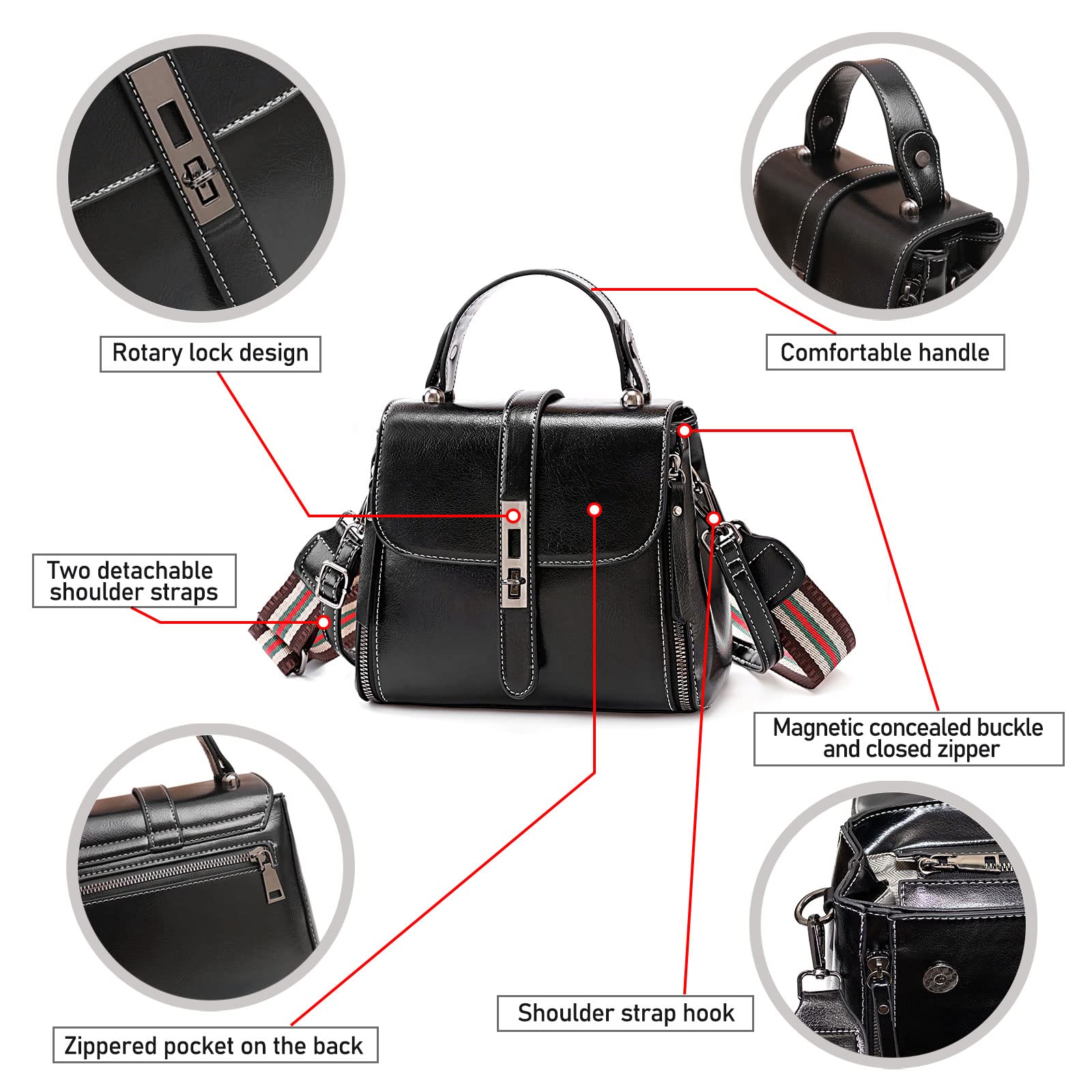 Stylish Leather Crossbody Bags for Women - Fashionable Small Shoulder Bag with Adjustable Strap | Perfect for Travel, Shopping & Everyday Use