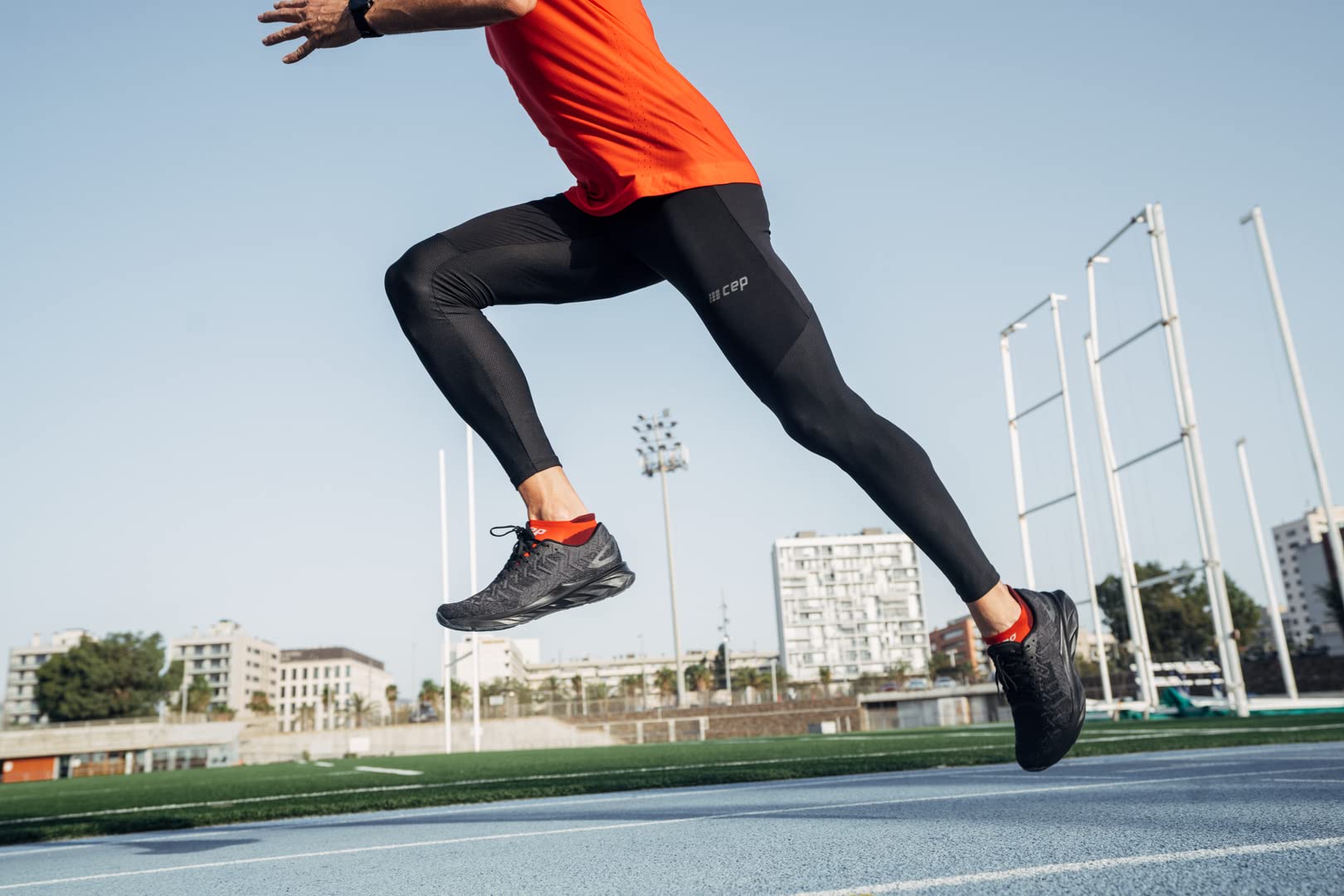 CEP Men's Ultralight Performance Compression Tights - Athletic Workout & Running Leggings for Gym, Cycling & Sports Recovery (Black)