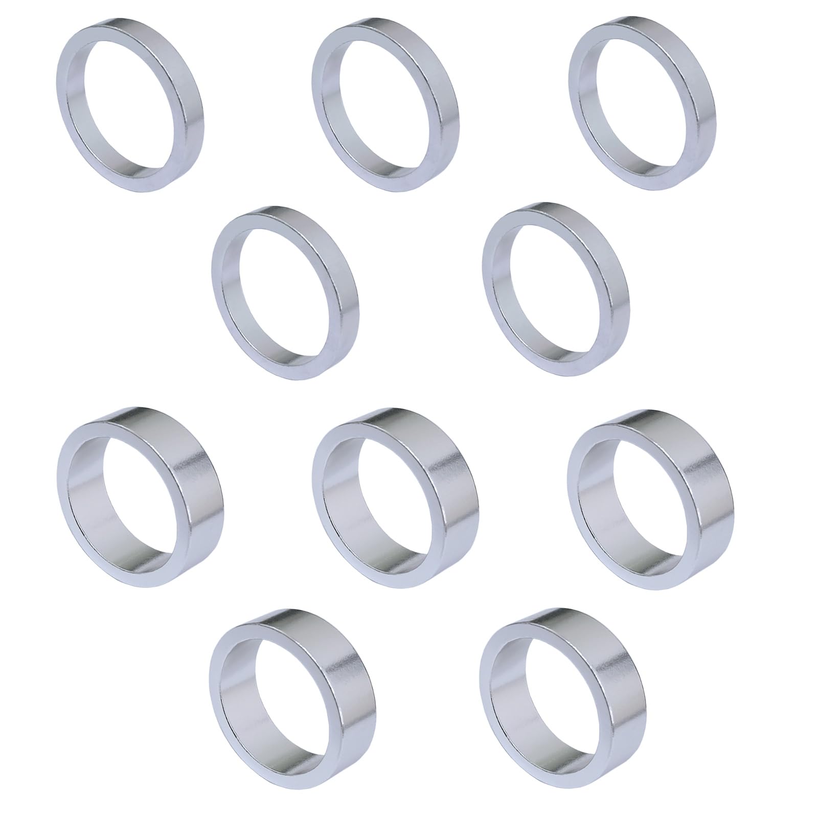 10X Bicycle Head Stem Spacer - Aluminum Alloy Head Tube Spacer Replacement for MTB, BMX & Mountain Bikes - Durable Headset Washer Accessories for Front Stem Fork - Perfect for Bike Maintenance & Upgrades