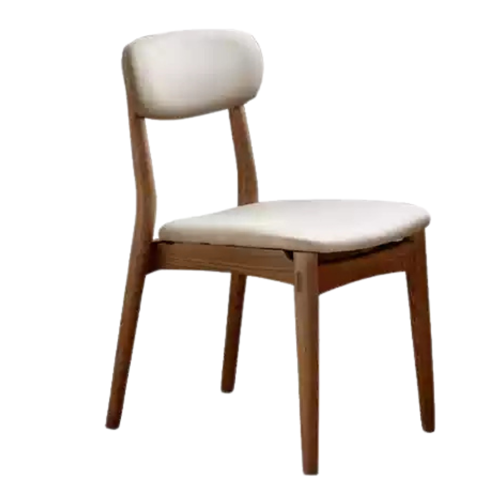 18.1x20.4x30.7 inch / 46x52x78cm / Rich Dark Walnut color / 4pcs dining chair technology cloth - glutinous rice white