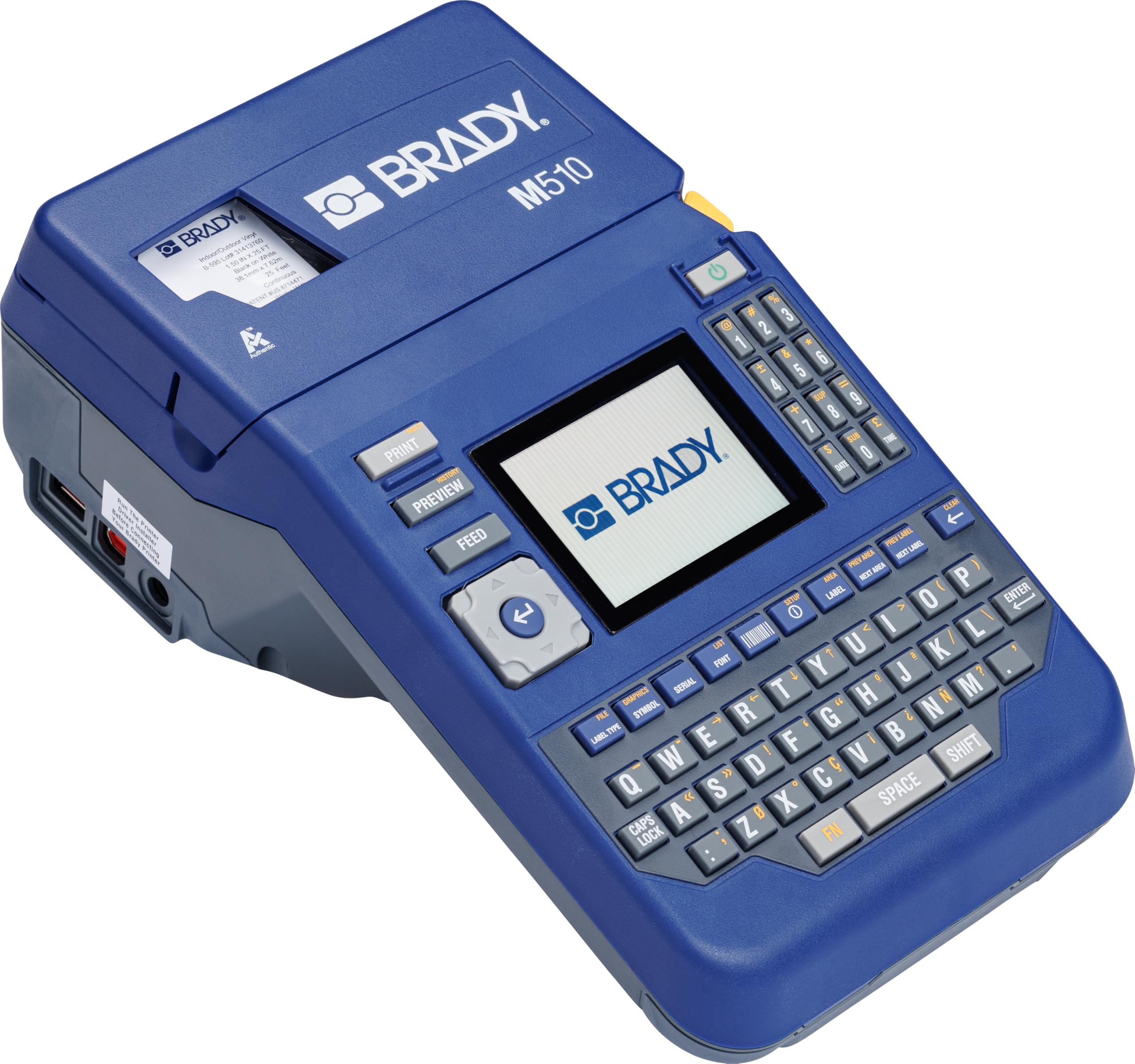 Brady M510 Portable Industrial Label Printer Kit with Lab ID Software, Carrying Case, Battery & Charger - 3.75x5.75x10 Inch | Warehouse, Factory & Laboratory Labeling Solution