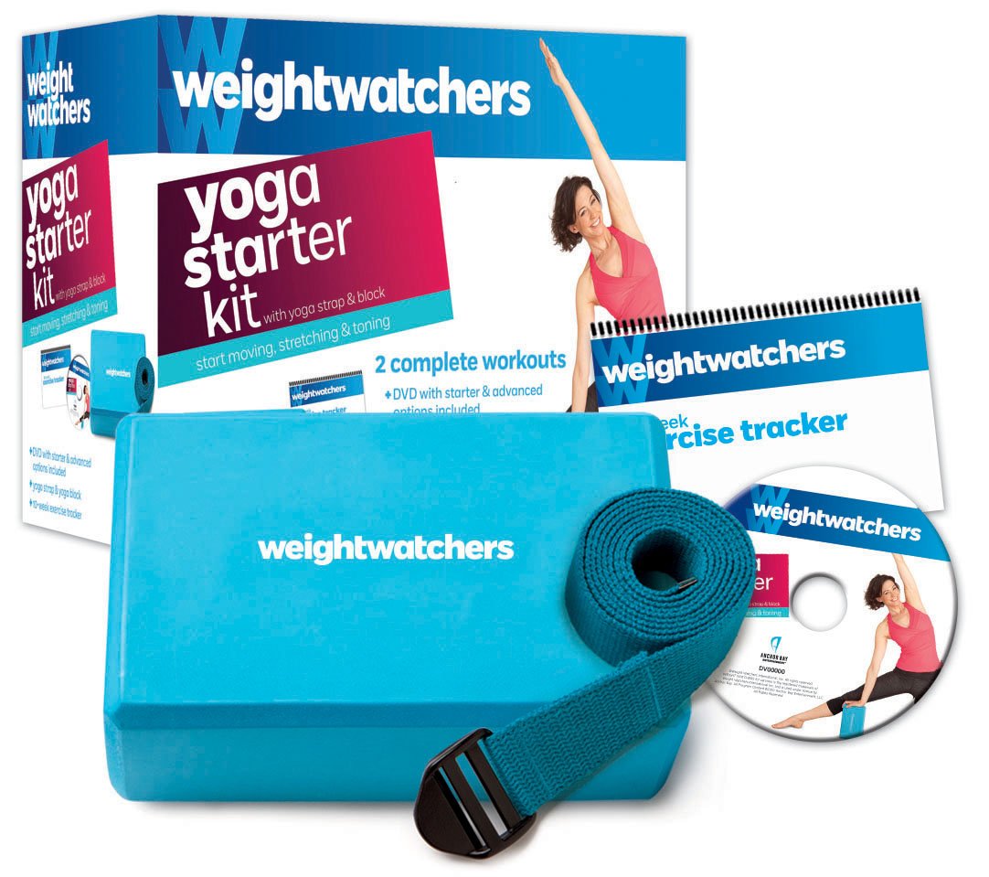 Weight Watchers Yoga Starter Kit for Beginners - Complete Set with Mat, Blocks & Strap for Home Workouts & Relaxation