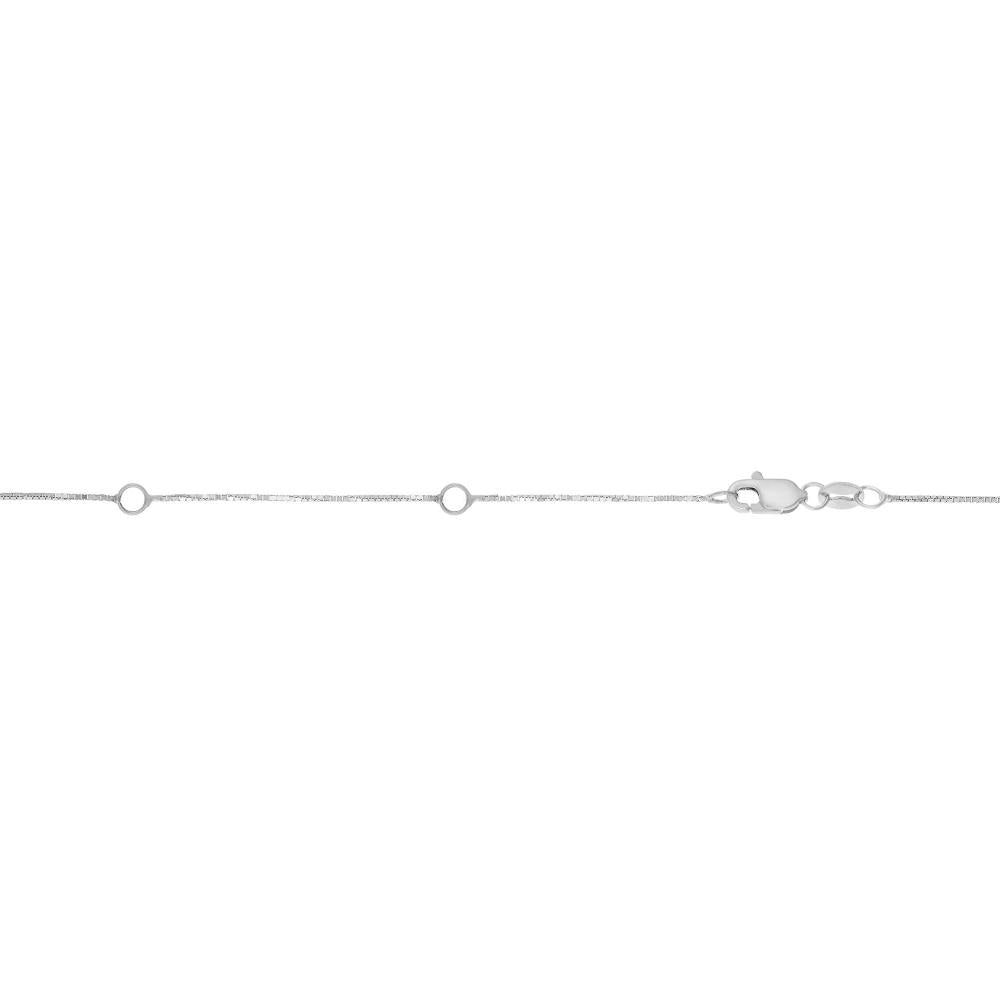 14K Gold 0.51mm Double Extendable Box Chain Necklace for Women - Adjustable Length Jewelry for Layering, Gift Giving & Everyday Wear