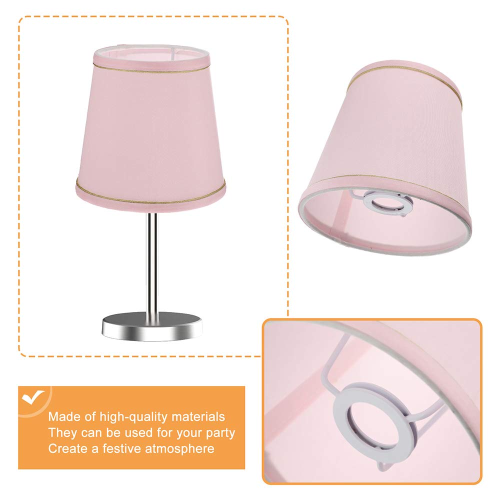 OSALADI 2-Pack Fabric Lampshades - Decorative Ceiling & Table Lamp Covers, Small Chandelier Shades, Clip-On Replacement for Home Décor (Perfect for Living Room, Bedroom & Dining Room Lighting)
